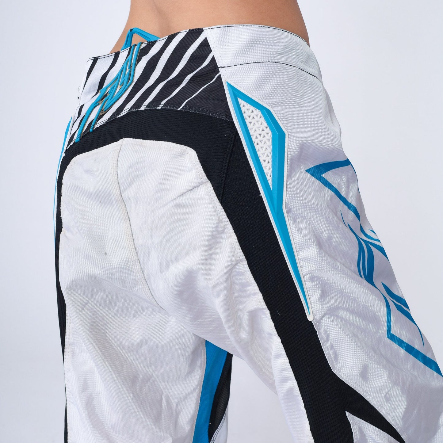 90s Fly Racing Motocross Pants White Black Motorcycle Riding Large