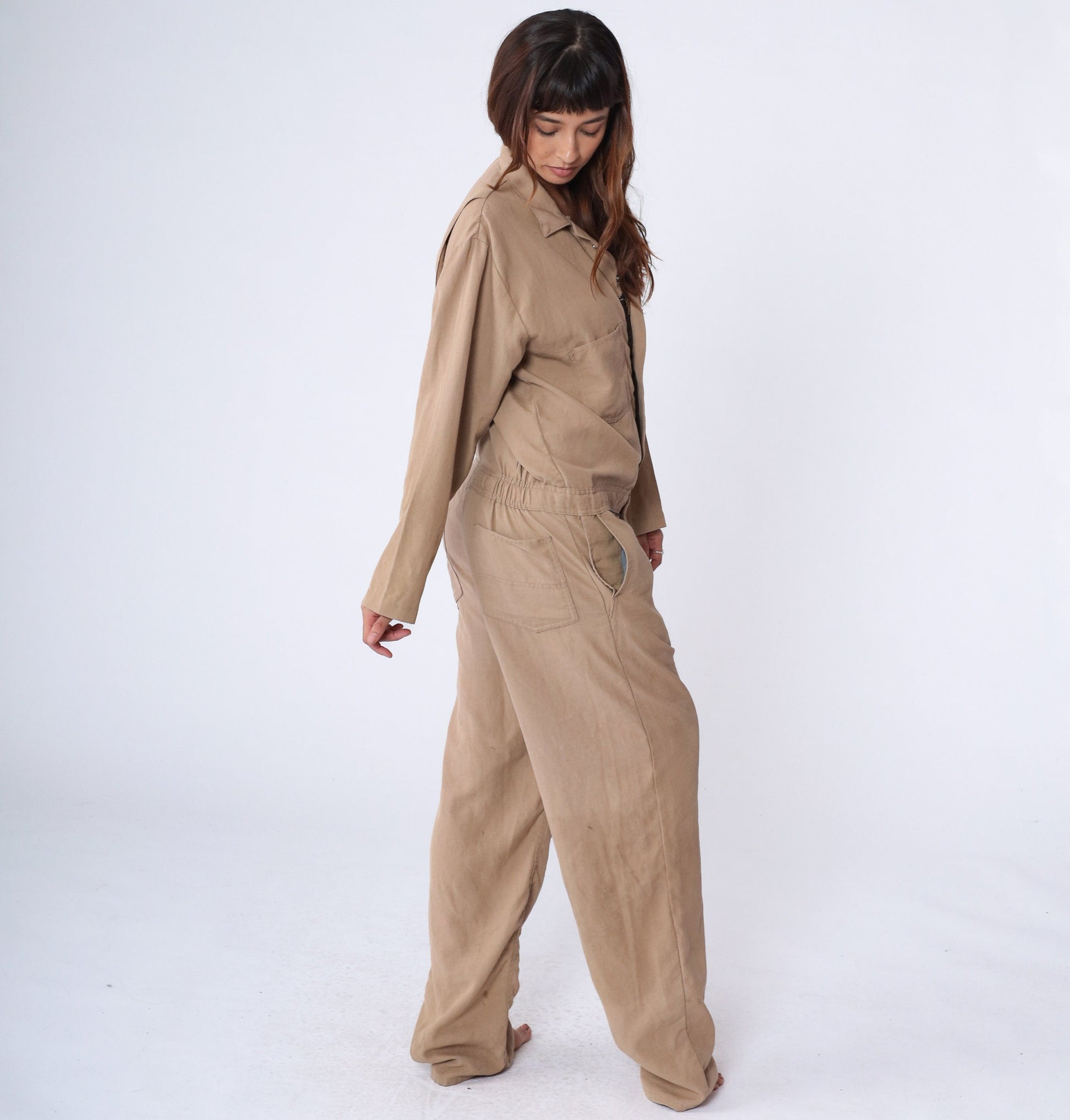 80s Stanco Nomex Tan Coveralls Workwear Jumpsuit Men's Large