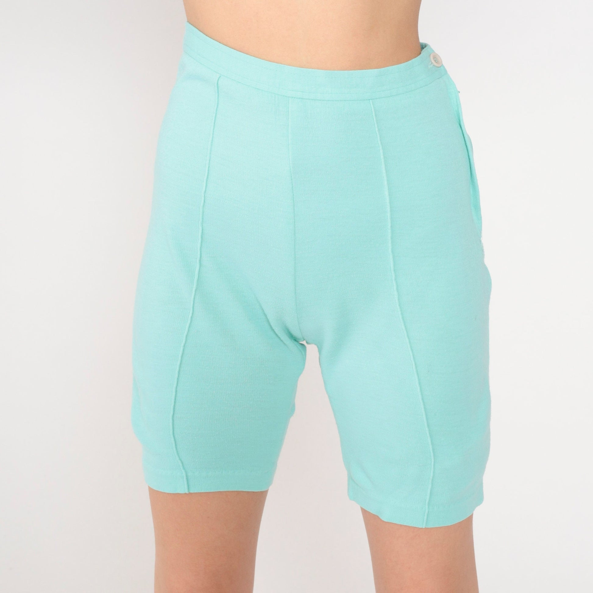 80s Bugle Boy Mint Green High-Rise Shorts Extra Small XS