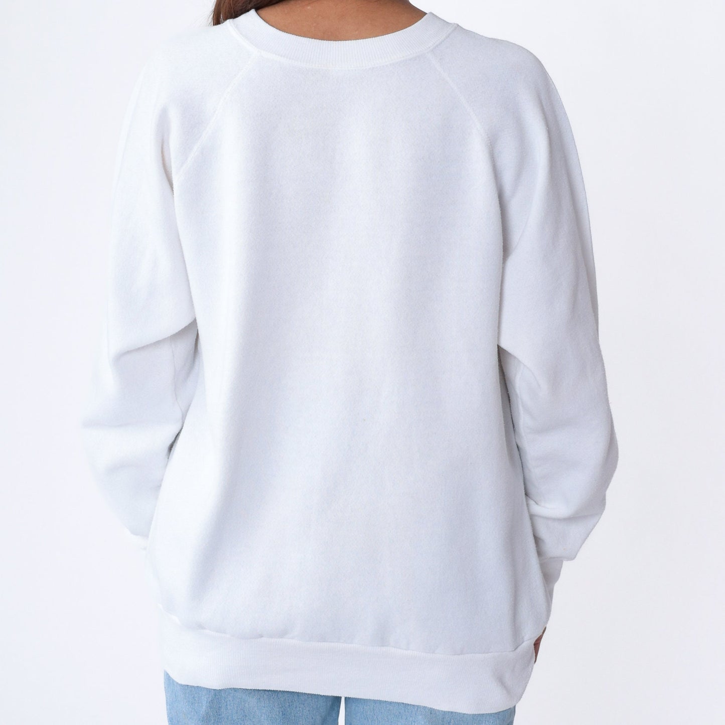 80s Phyllis Tropical Sunset Airbrush Sweatshirt White Raglan XL