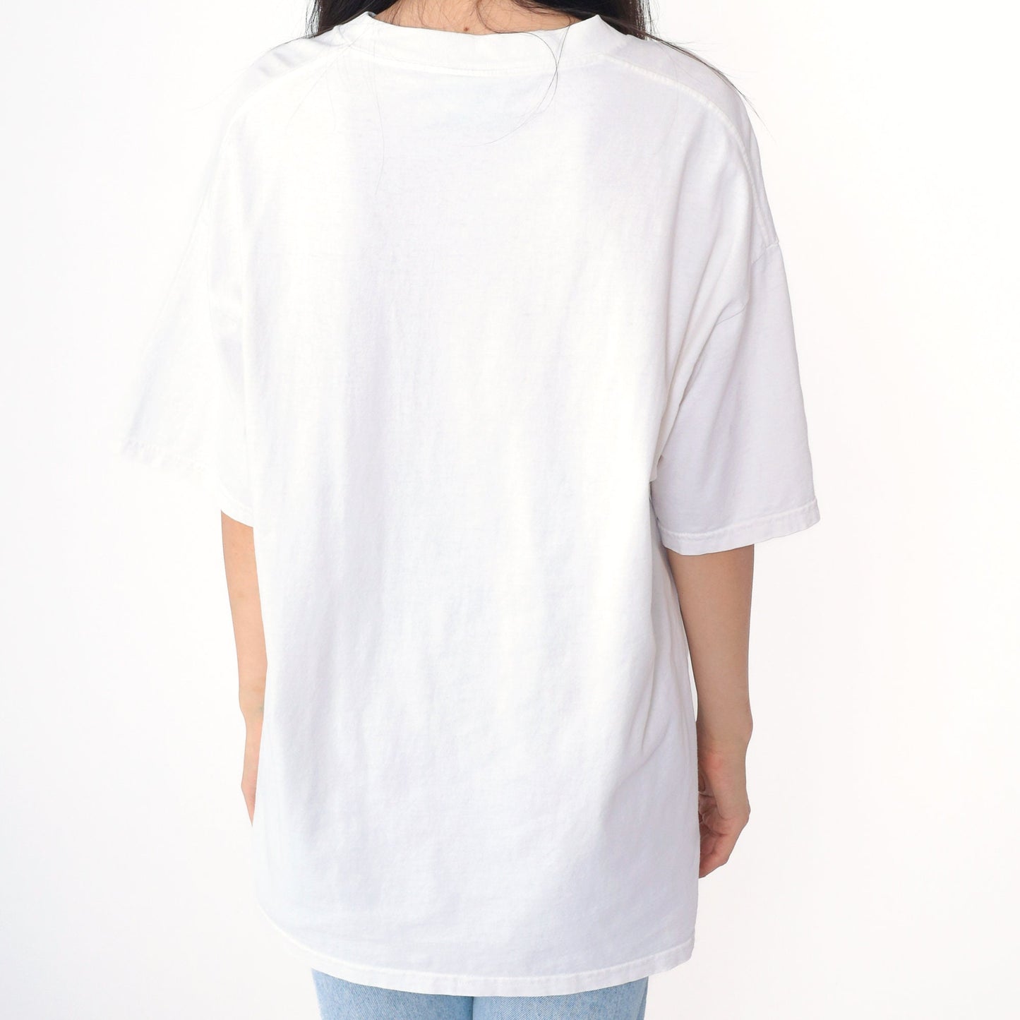 90s Cat Art Graphic Tee Famous Paintings Cotton White Extra Large XXL