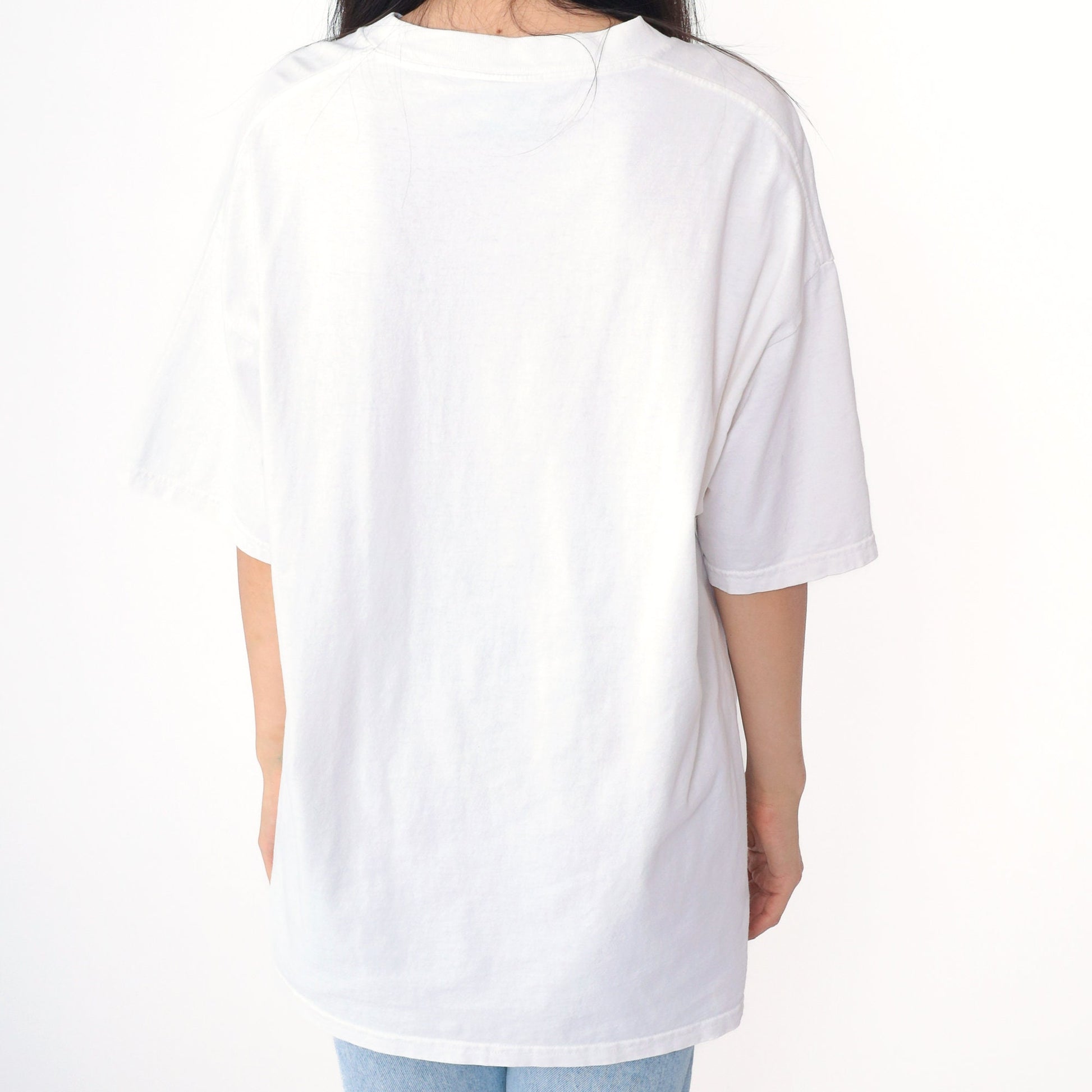 90s Cat Art Graphic Tee Famous Paintings Cotton White Extra Large XXL