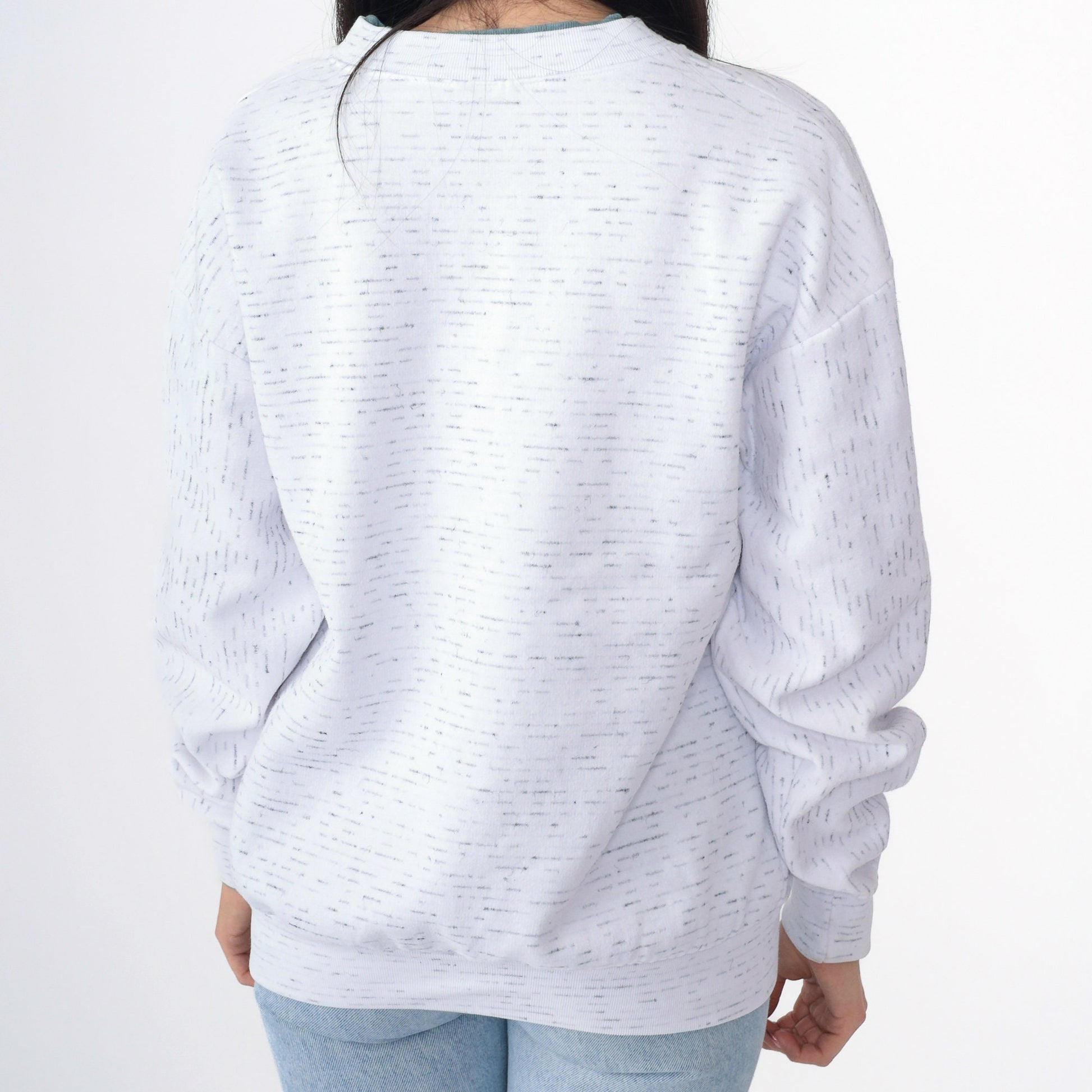 90s Colorado Mountain Floral Graphic Sweatshirt Double Collar Drop Shoulder Medium