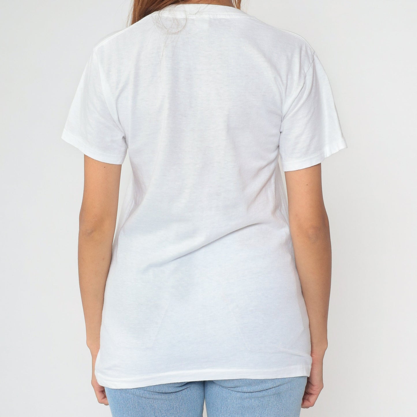 80s Jockey White Crewneck T-Shirt Cotton Blend Small