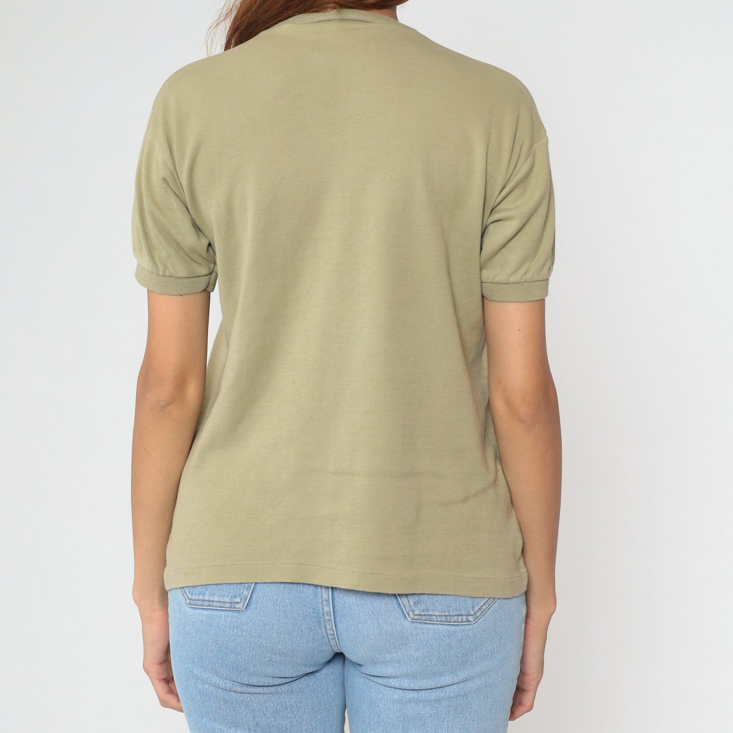 00s Ker And Downey Safaris Lion Graphic T-Shirt Khaki Cotton Medium