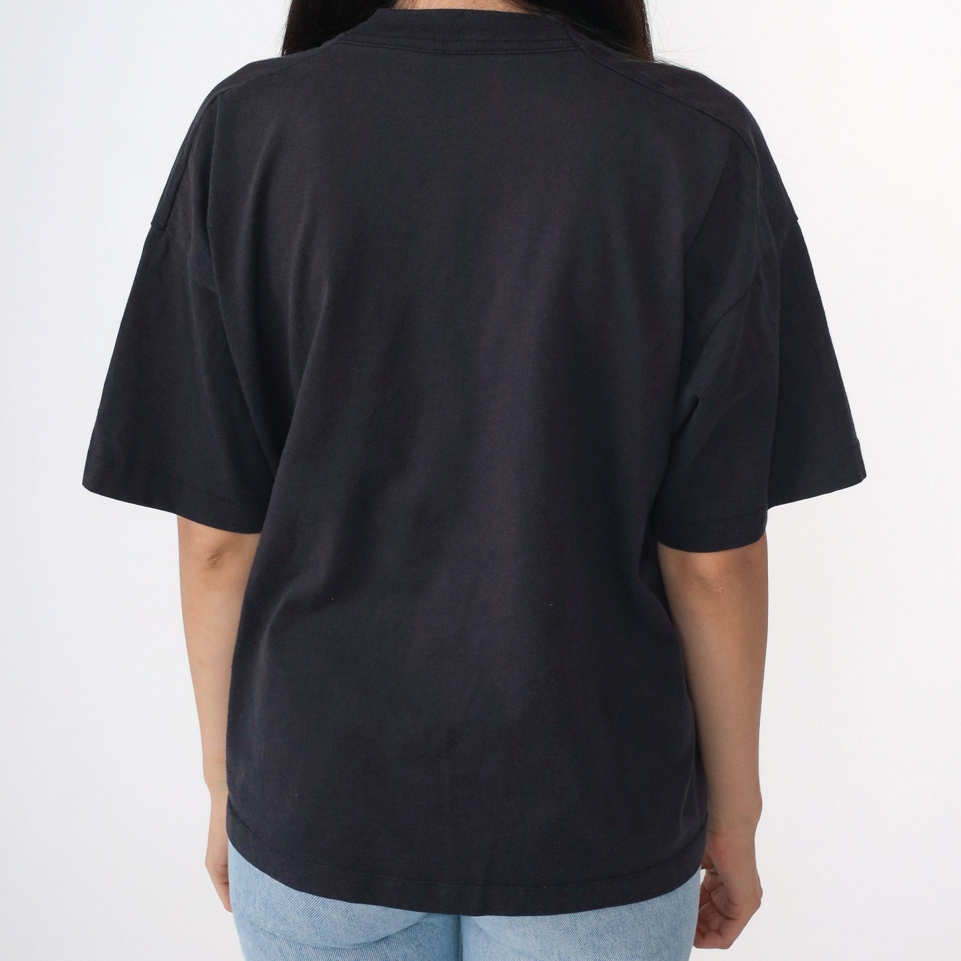 90s Branson Missouri Country Music Treble Clef Embroidered Tee Black Extra Large