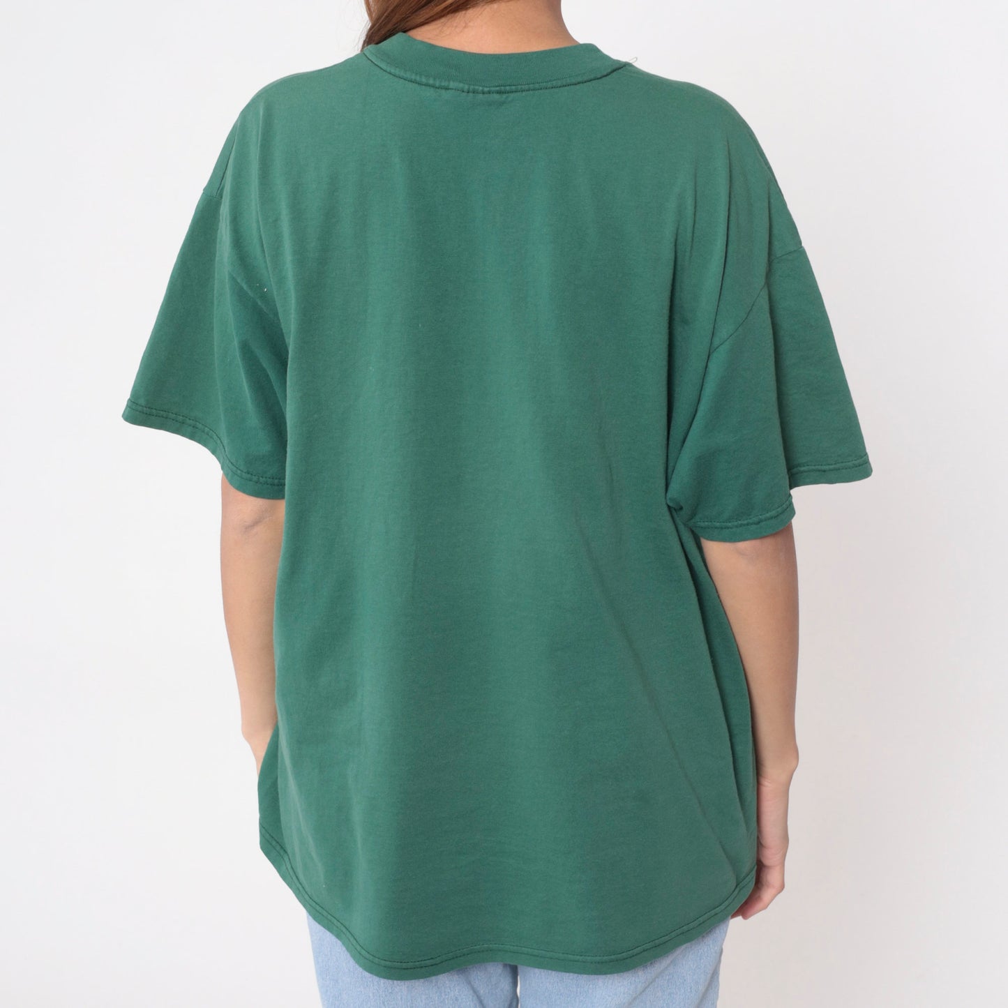 90s Teddy Bears Children Center Embroidered T-Shirt Green Cotton Tee Extra Large XL