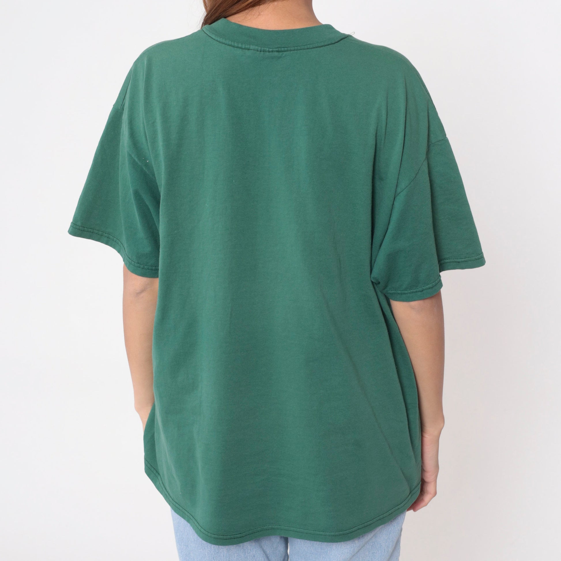 90s Teddy Bears Children Center Embroidered T-Shirt Green Cotton Tee Extra Large XL