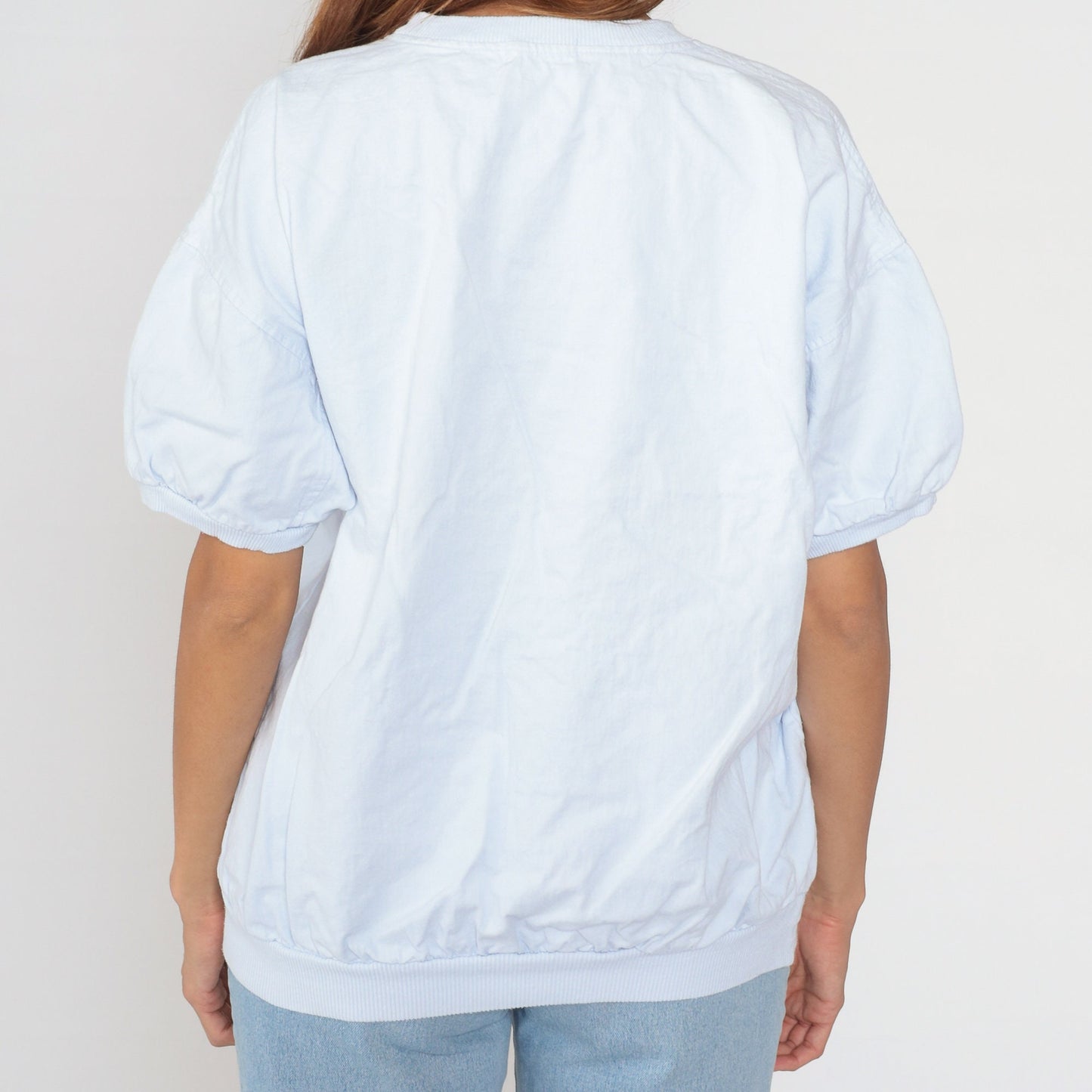 90s Club Des Sportifs White Logo T-Shirt Banded Hem Chest Patch Large L