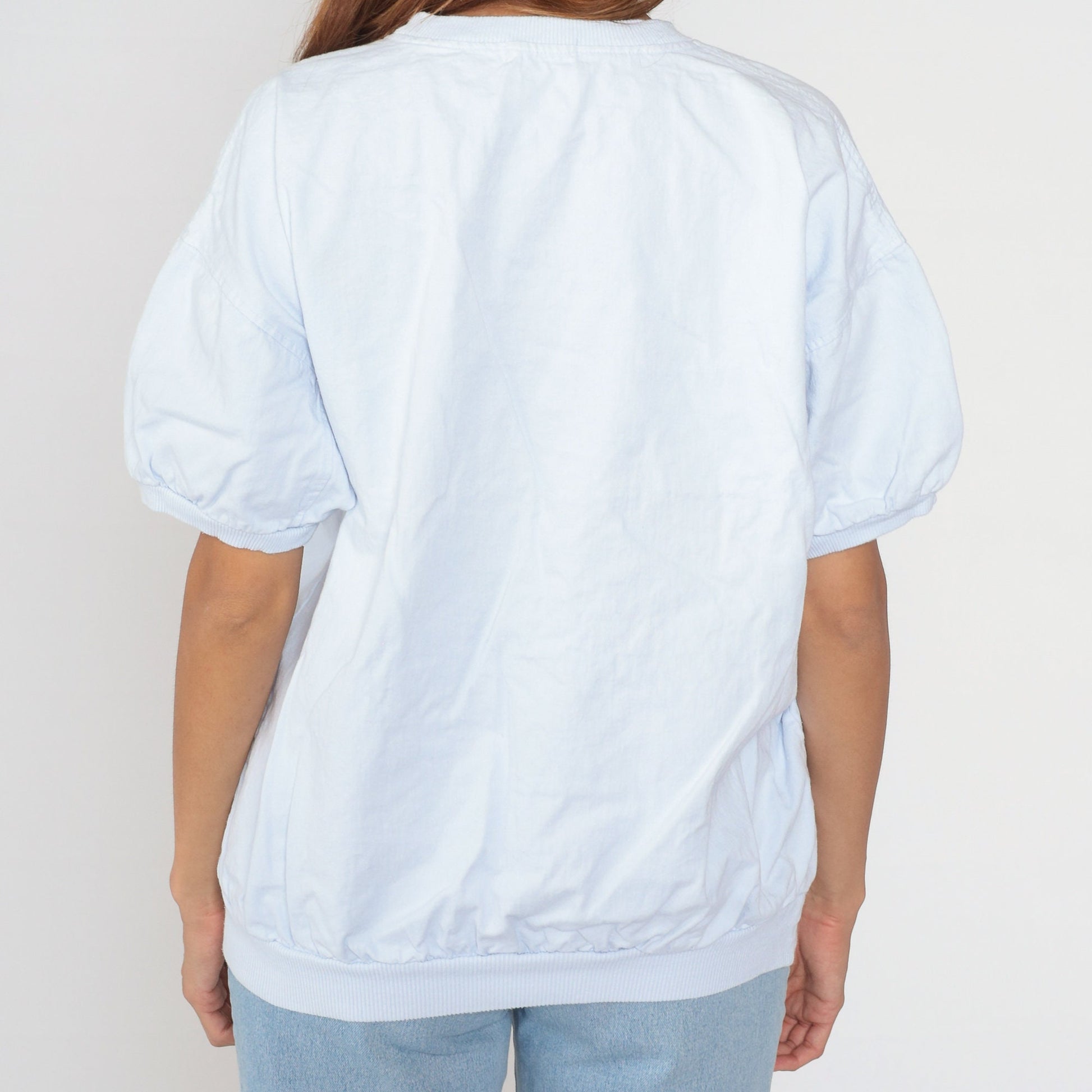 90s Club Des Sportifs White Logo T-Shirt Banded Hem Chest Patch Large L