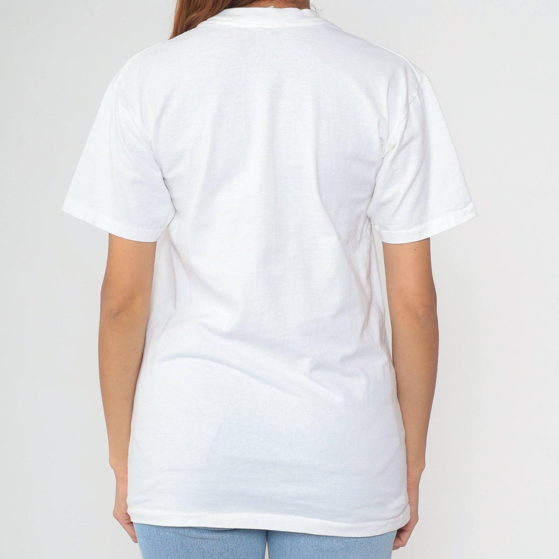 90s Puerto Rico Flag Graphic T-Shirt Cotton Single Stitch White Small