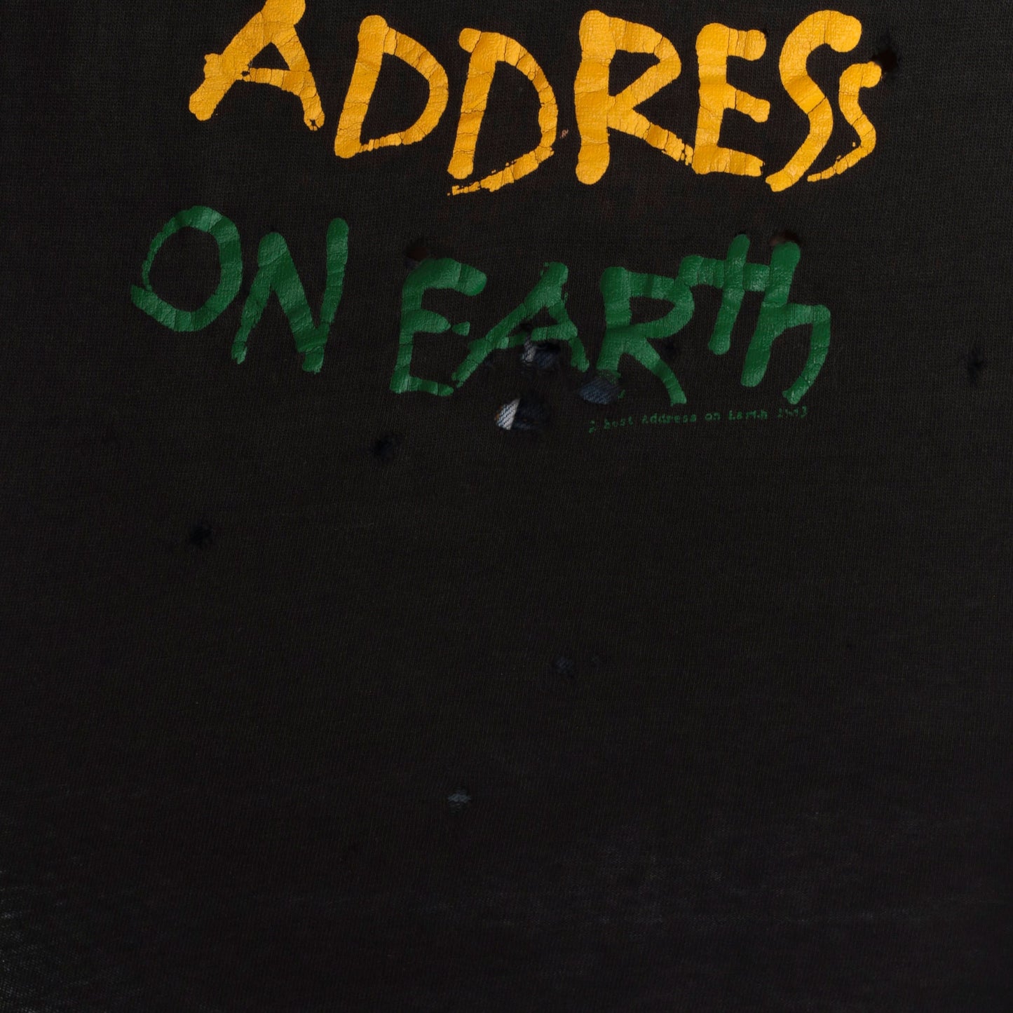 90s Los Angeles 'Best Address on Earth' Graphic Tee Black Distressed Medium