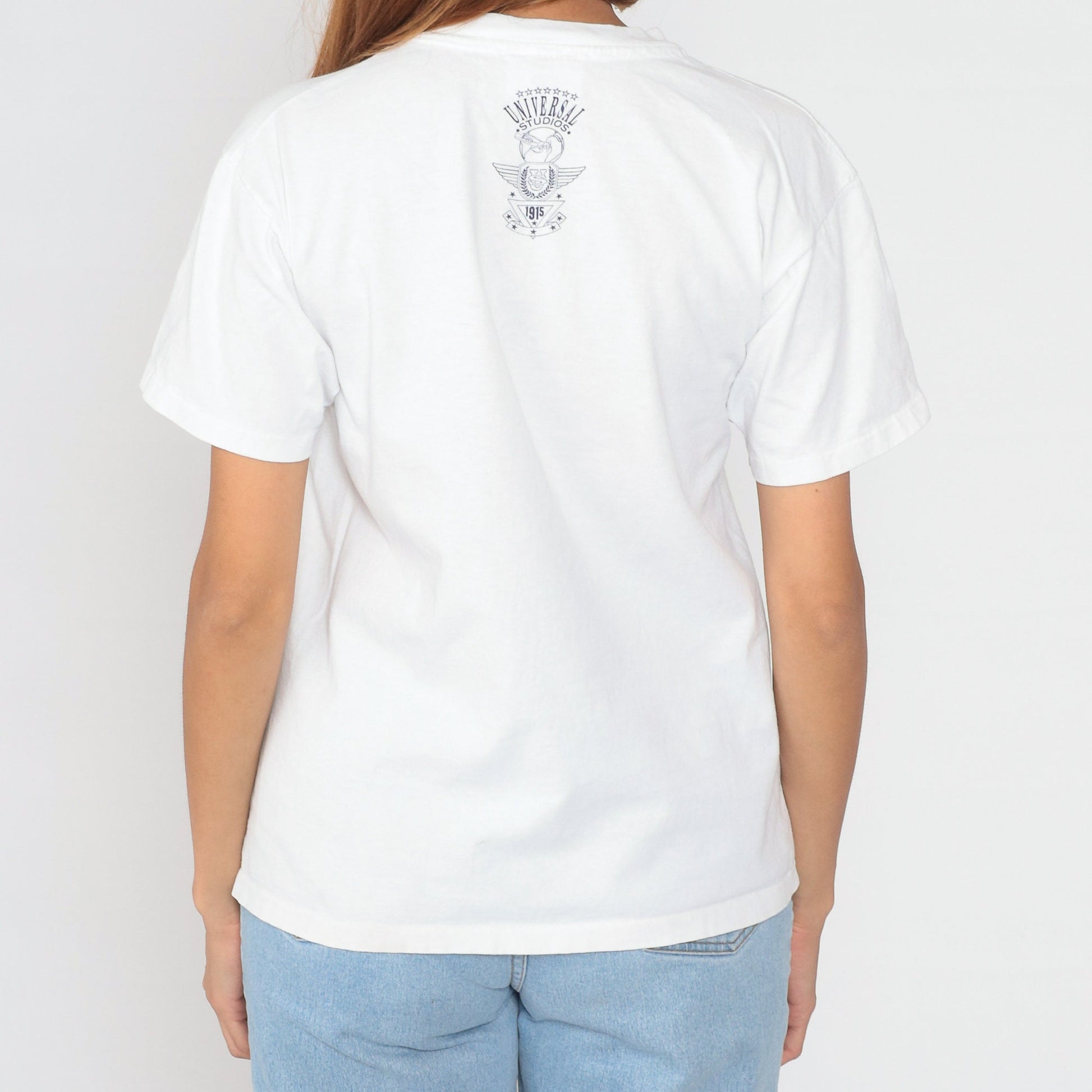 80s Universal Studios Hollywood Graphic T-Shirt White Cotton Medium