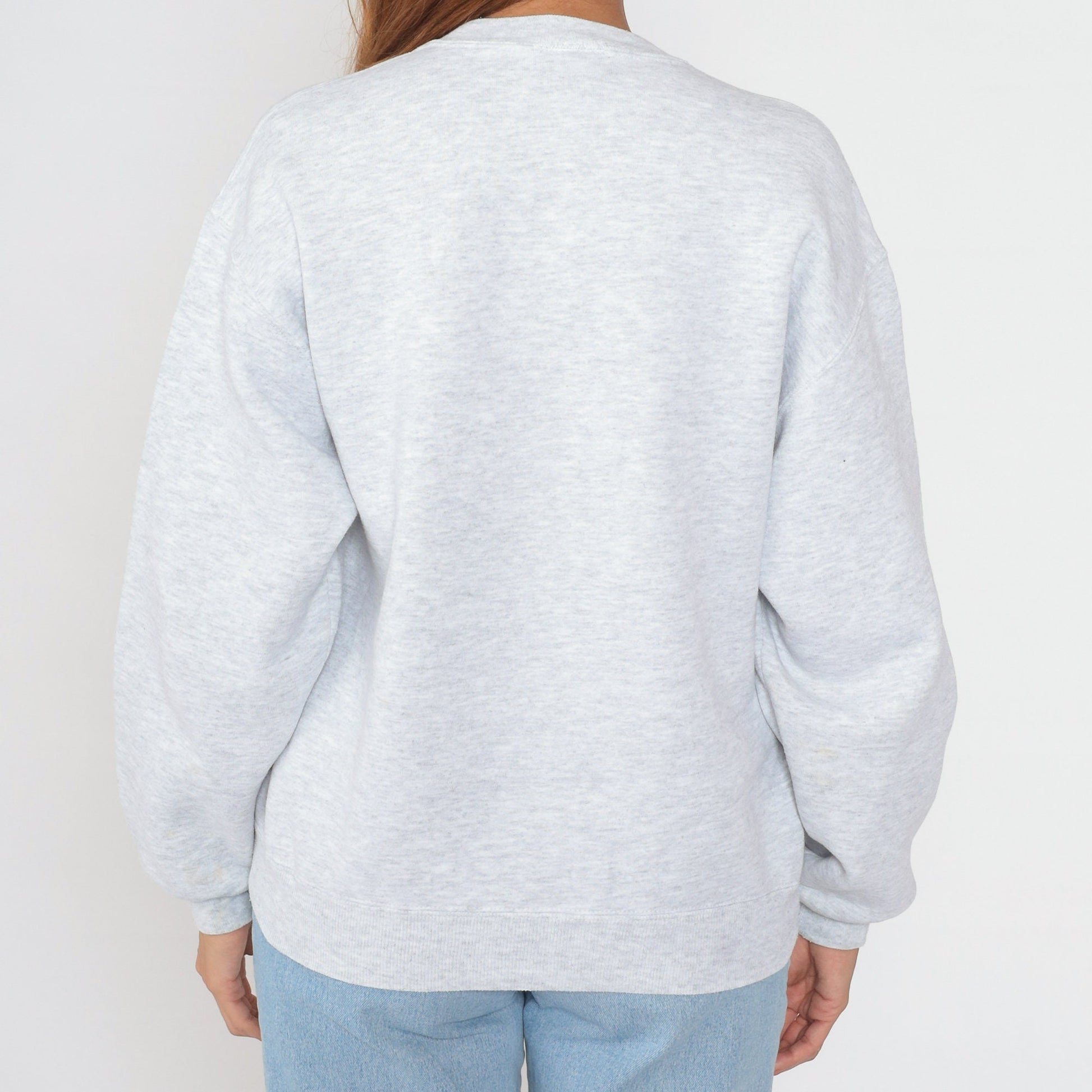 90s Fountain City Wisconsin Embroidered Wildlife Sweatshirt Heather Grey Medium