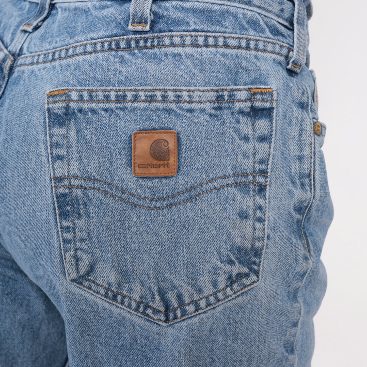 90s Carhartt Straight Leg Jeans Blue Denim Workwear 35x32