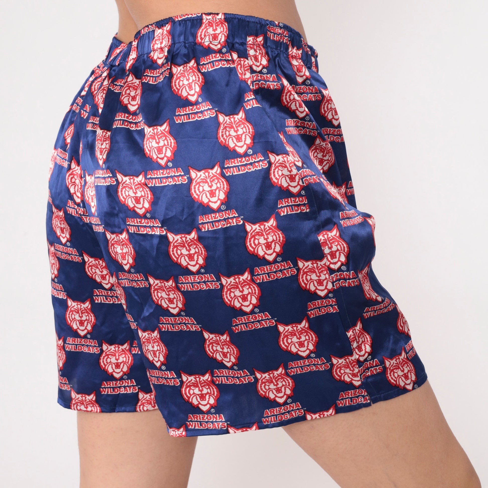 90s Arizona Wildcats Silk Boxer Shorts University Blue Large