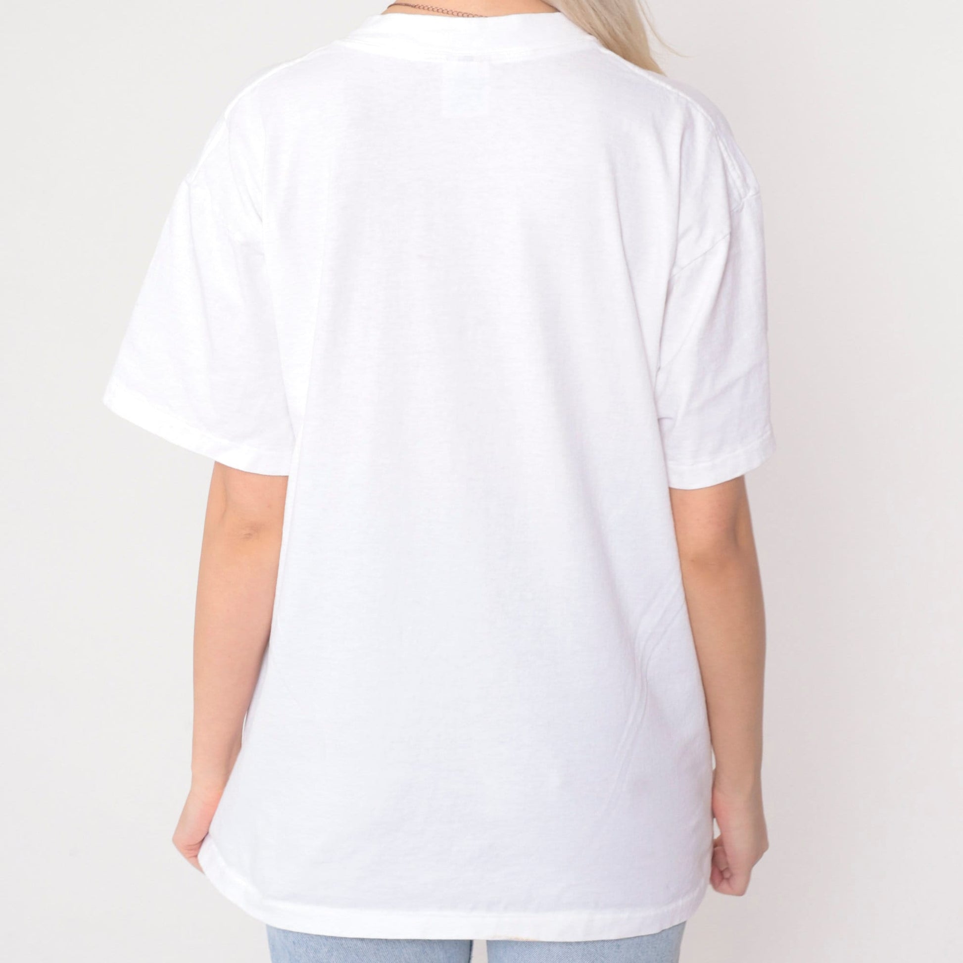 90s TQ Hot Tequila Gold Graphic T-Shirt Single Stitch White Large