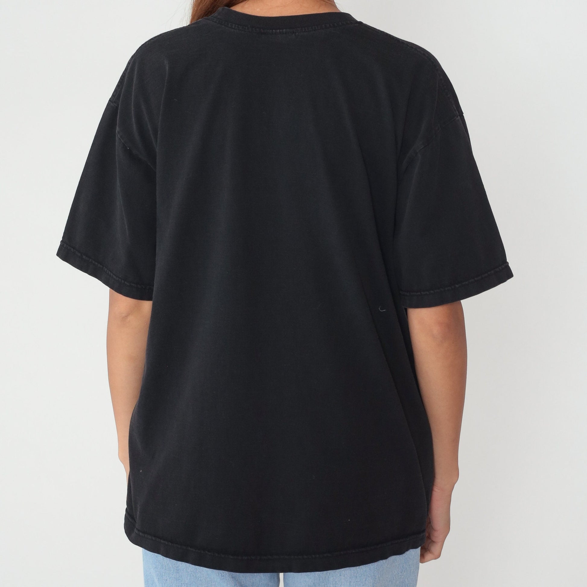 90s Thailand Tuk Tuk Graphic T-Shirt Black Cotton Tourist Souvenir Large L