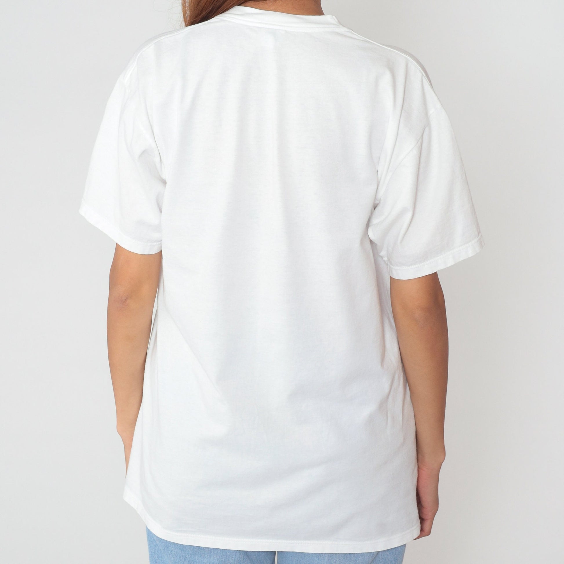 90s Walt Disney World Mickey Mouse Graphic T-Shirt White Cotton Large L