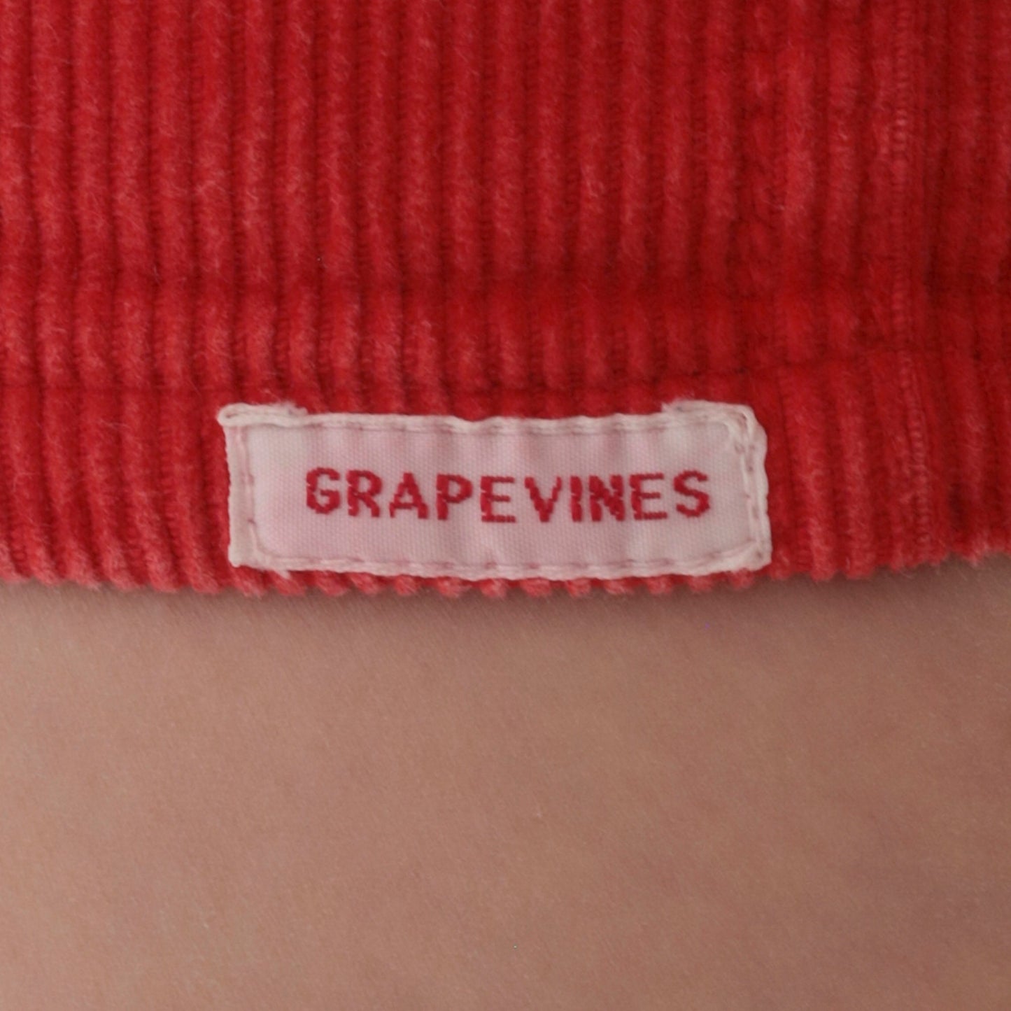 80s Red Corduroy Shorts High Waist Patch Pockets Zipper Fly Extra Small