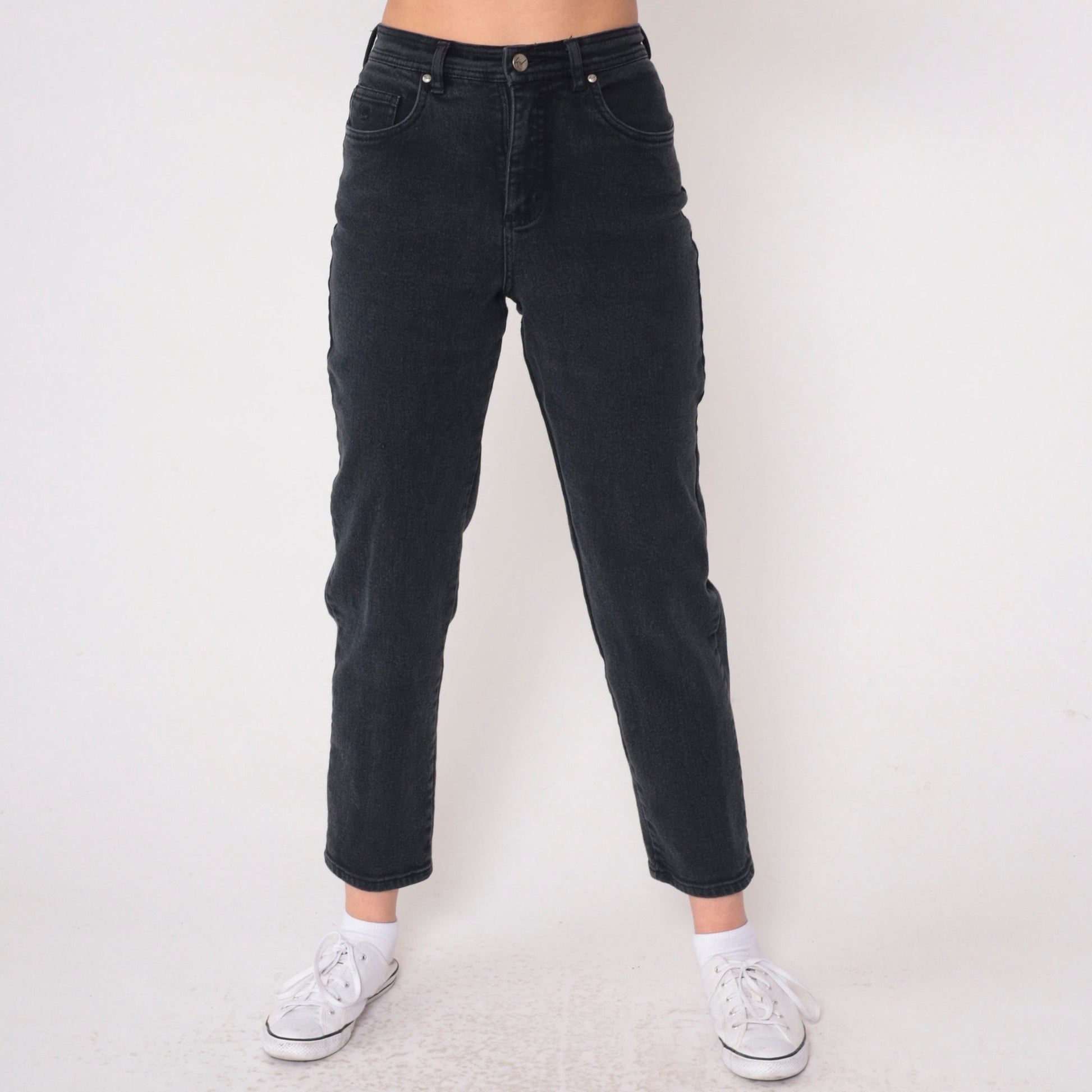 Gloria Vanderbilt 90s Black Skinny Jeans High Rise Stretch Denim Small