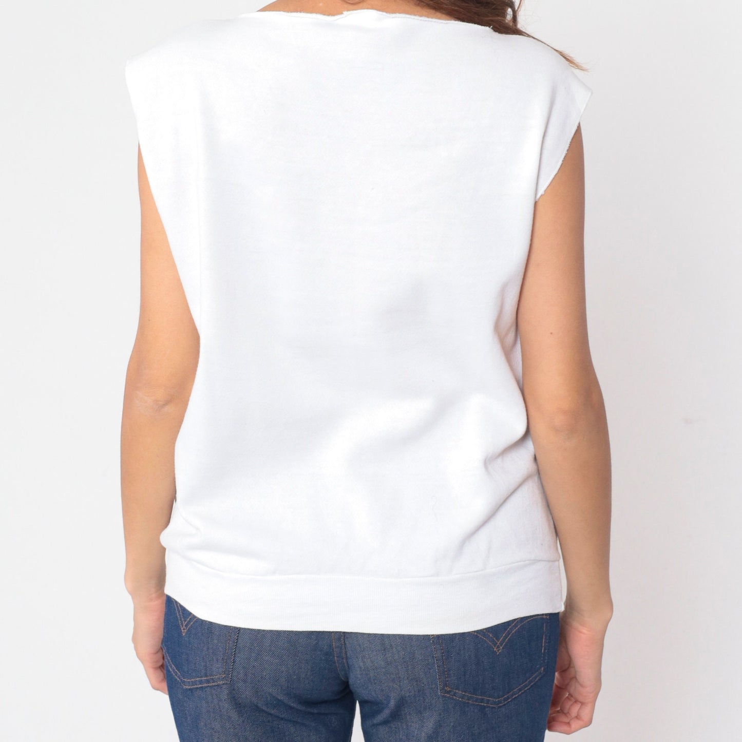90s Kahlua Graphic Tee Cap Sleeve Sweatshirt White Medium