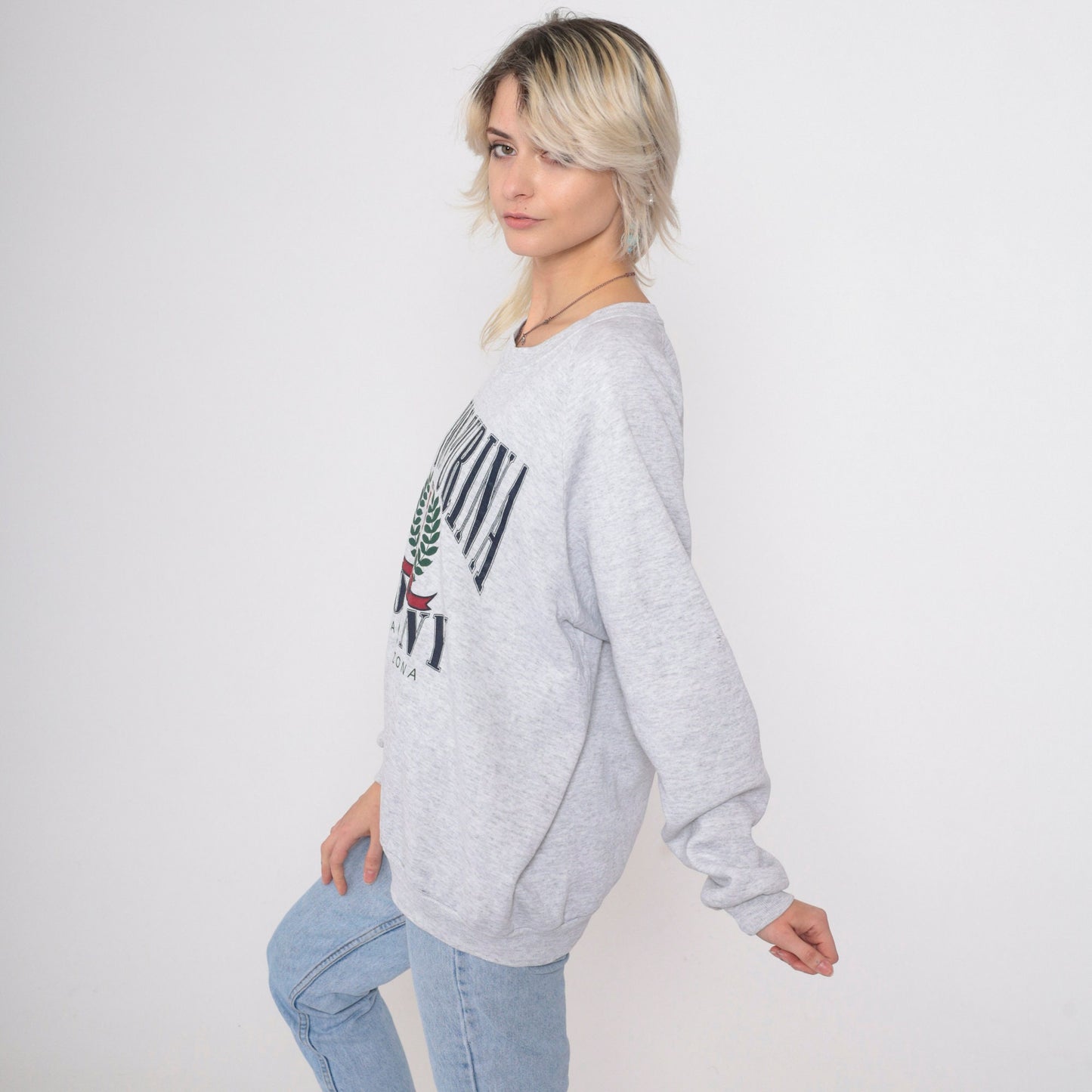 90s Ralston Purina Flagstaff Arizona Logo Sweatshirt Heather Grey Raglan Extra Large XXL