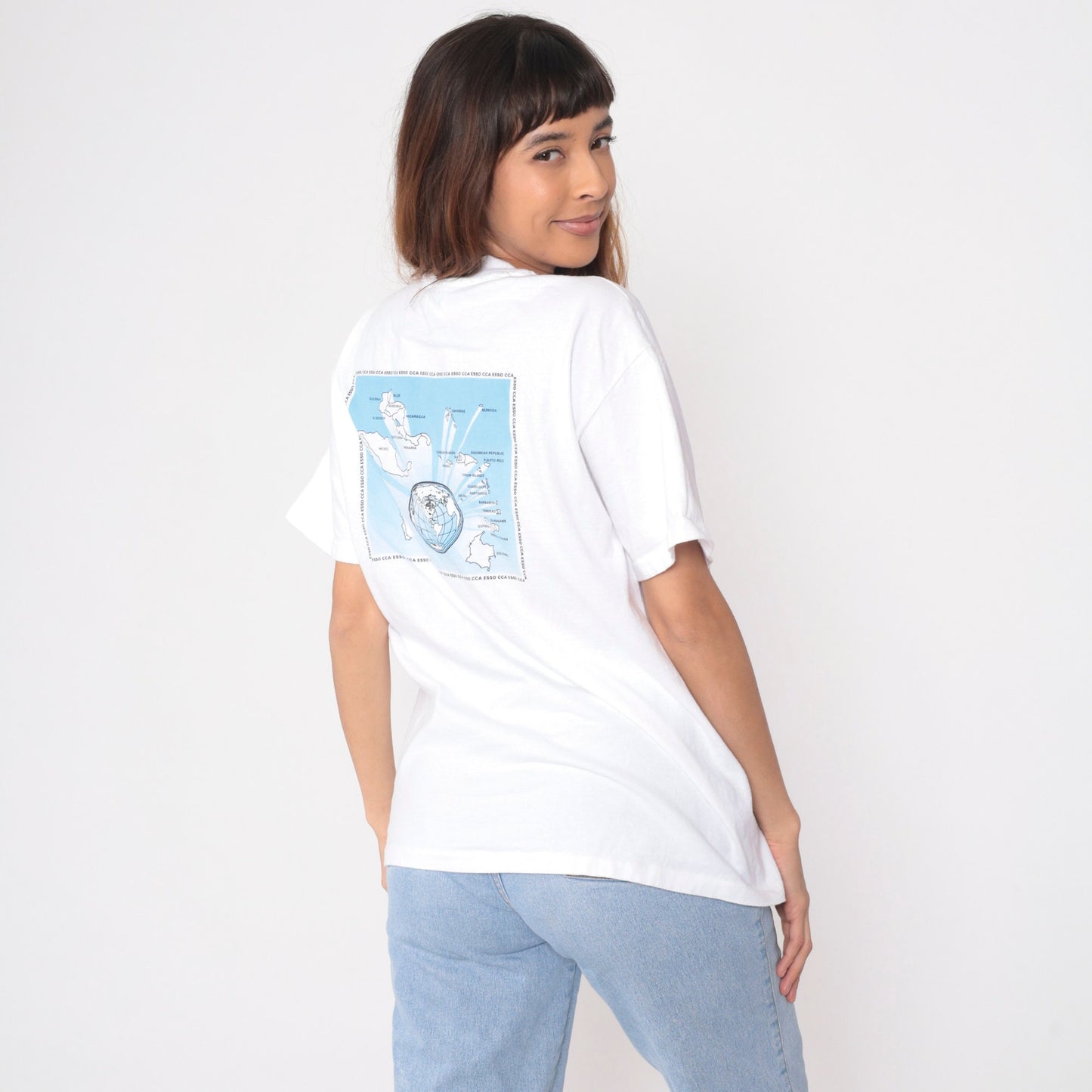 90s Clean Caribbean & Americas Oil Spill Preparedness Graphic Tee Cotton Large
