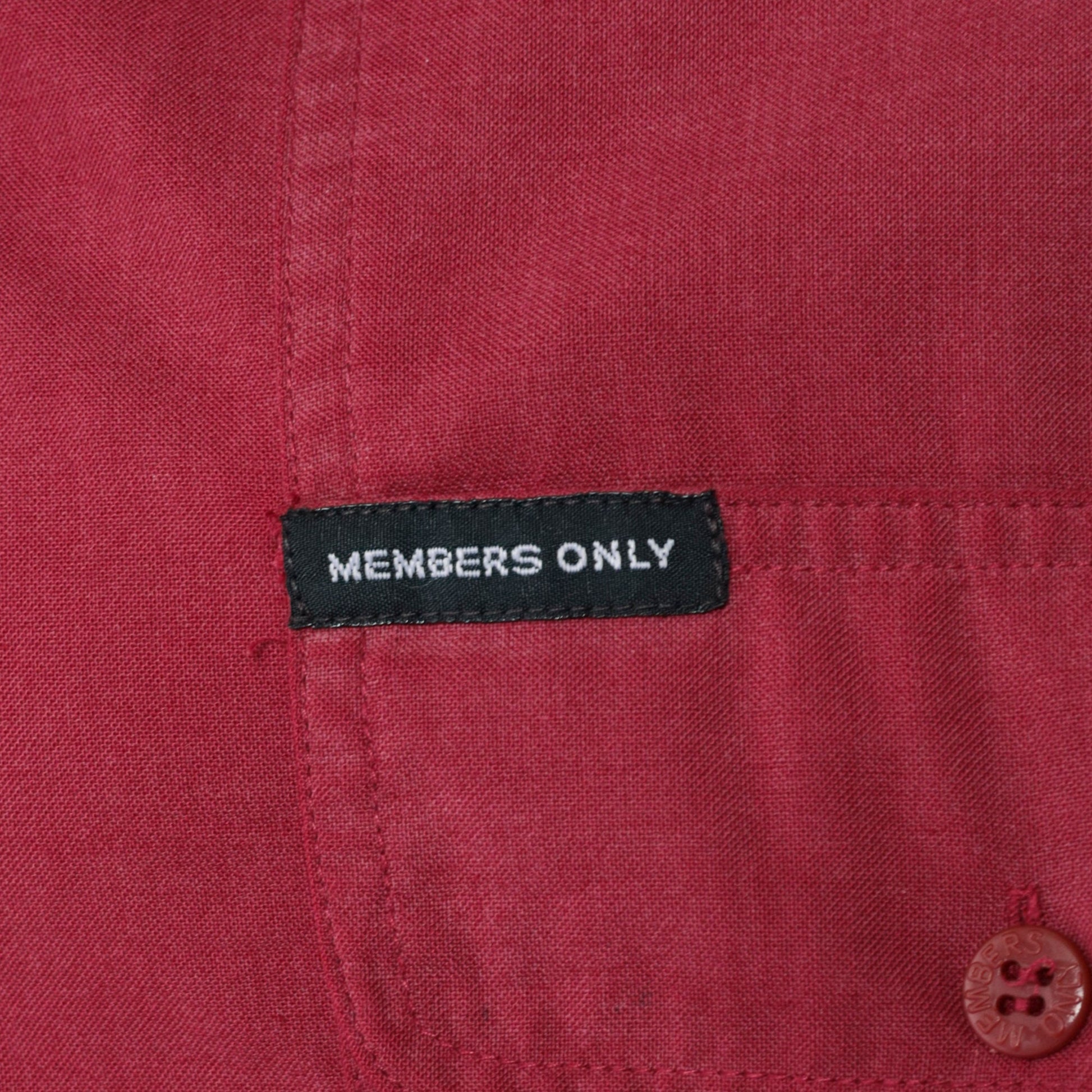 Members Only 80s Red Polo Shirt Banded Hem Short Sleeve XXL