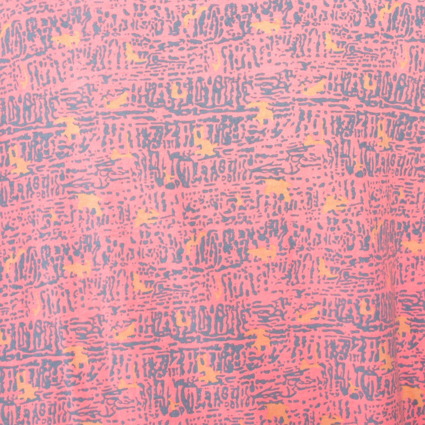 90s Manito Menswear Pink Abstract Print Polo Shirt Long Sleeve Small S
