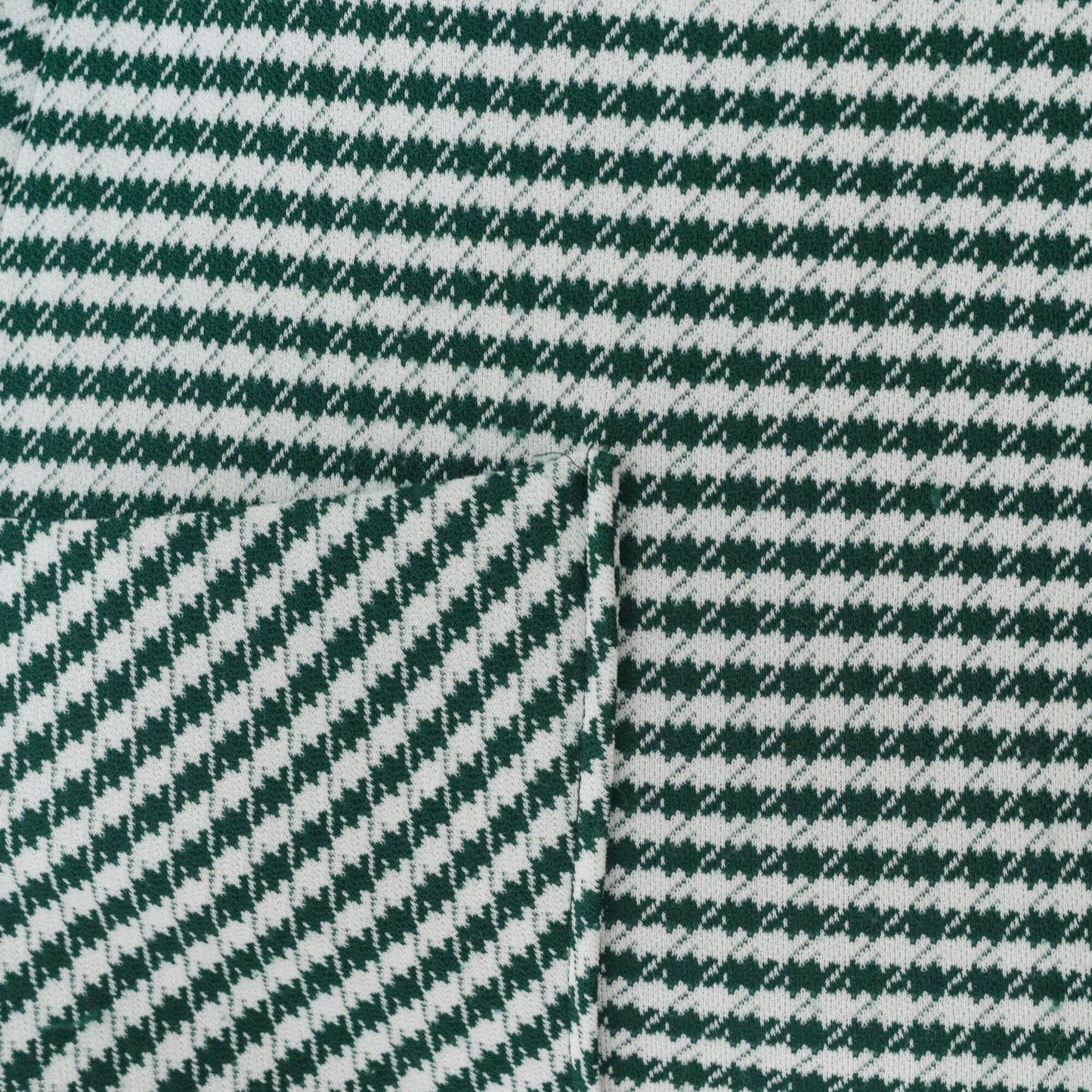 70s Green White Checkered Button-Up Blouse Long Sleeve Collared Shirt Extra Large