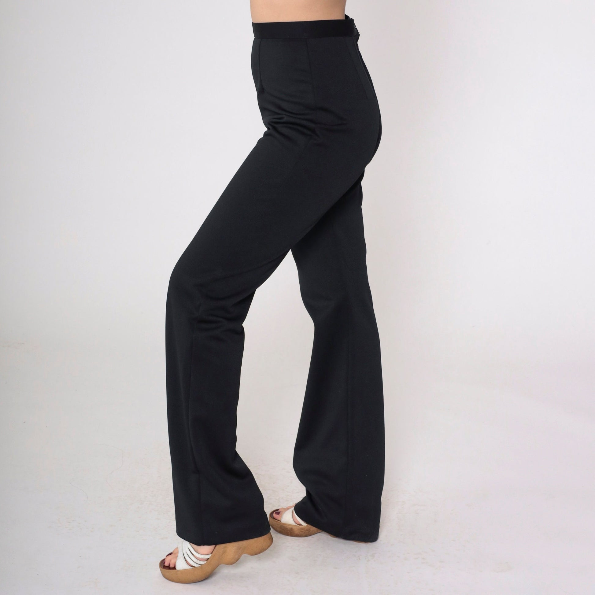 00s Black High-Rise Boot Cut Pants Small S