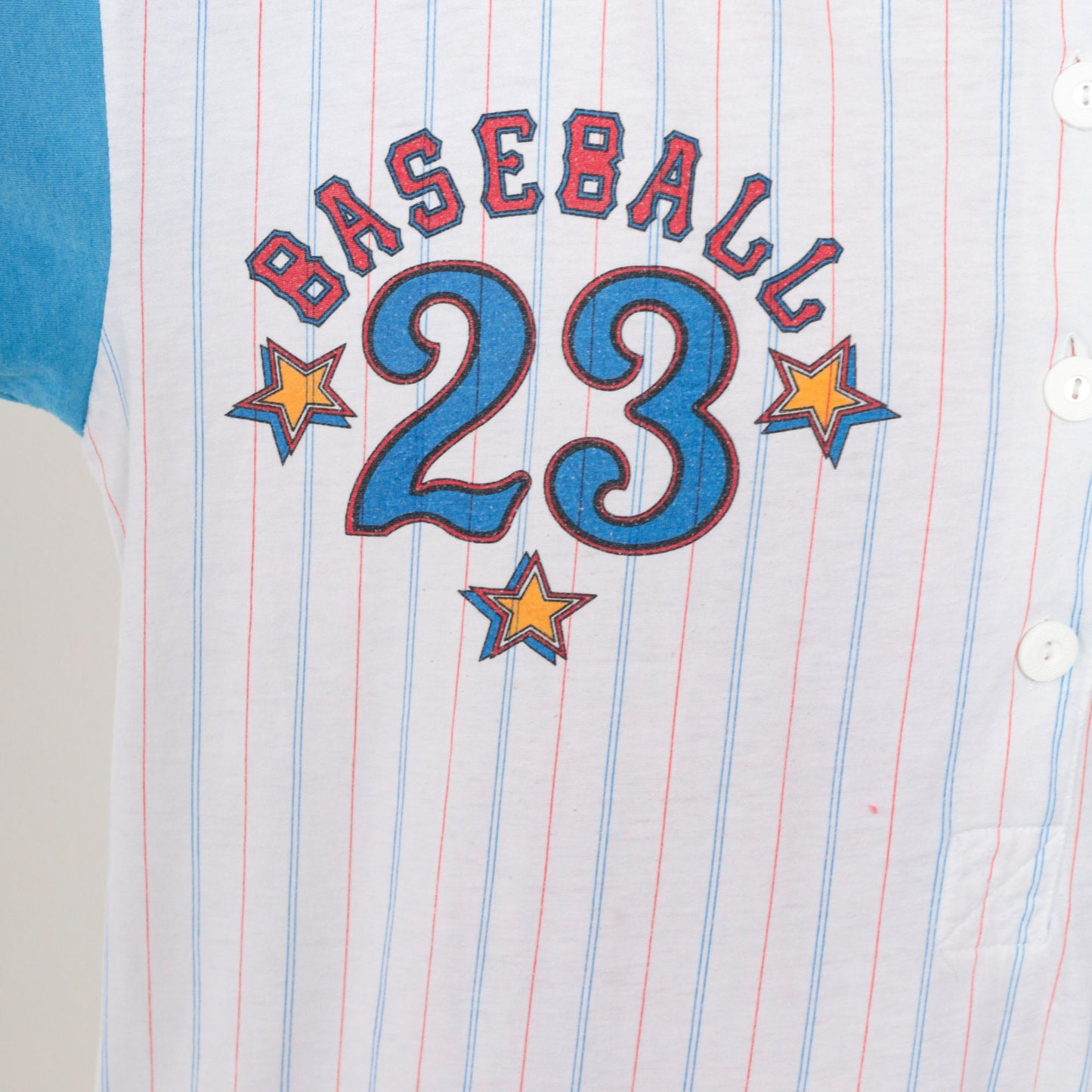 90s Baseball 23 Spring Training Pajama Dress White Mini Henley Small-Large