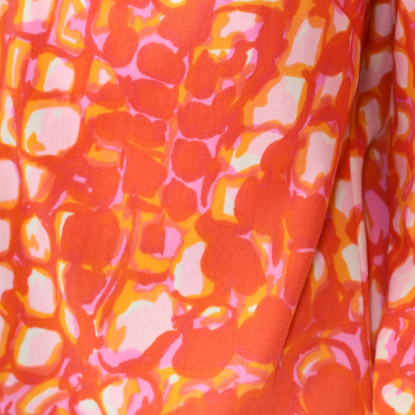 70s Cole of California Psychedelic Geometric Blazer V-Neck Orange Pink Medium
