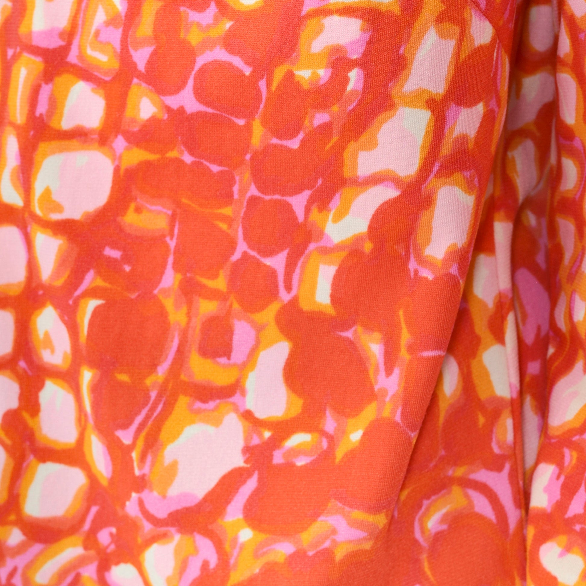 70s Cole of California Psychedelic Geometric Blazer V-Neck Orange Pink Medium