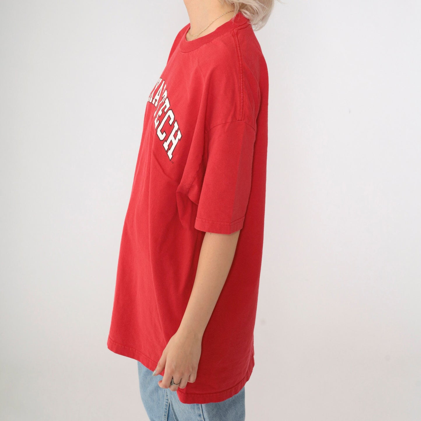 90s Texas Tech University Graphic T-Shirt Red Crewneck Extra Large XL
