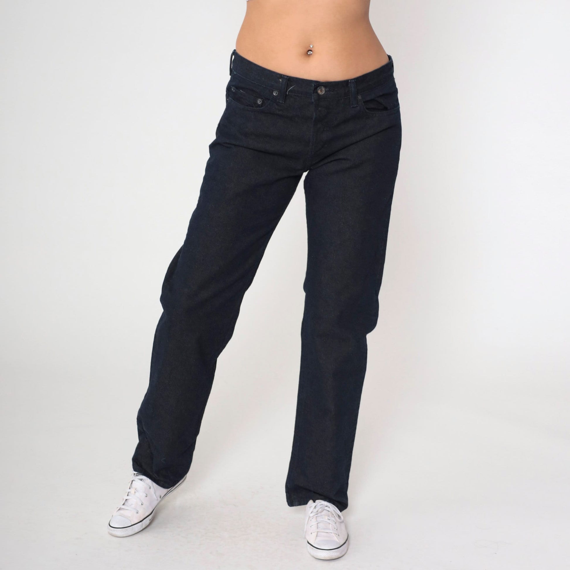 Club Monaco Black Straight Leg Jeans Mid Rise Cotton Denim 32x32