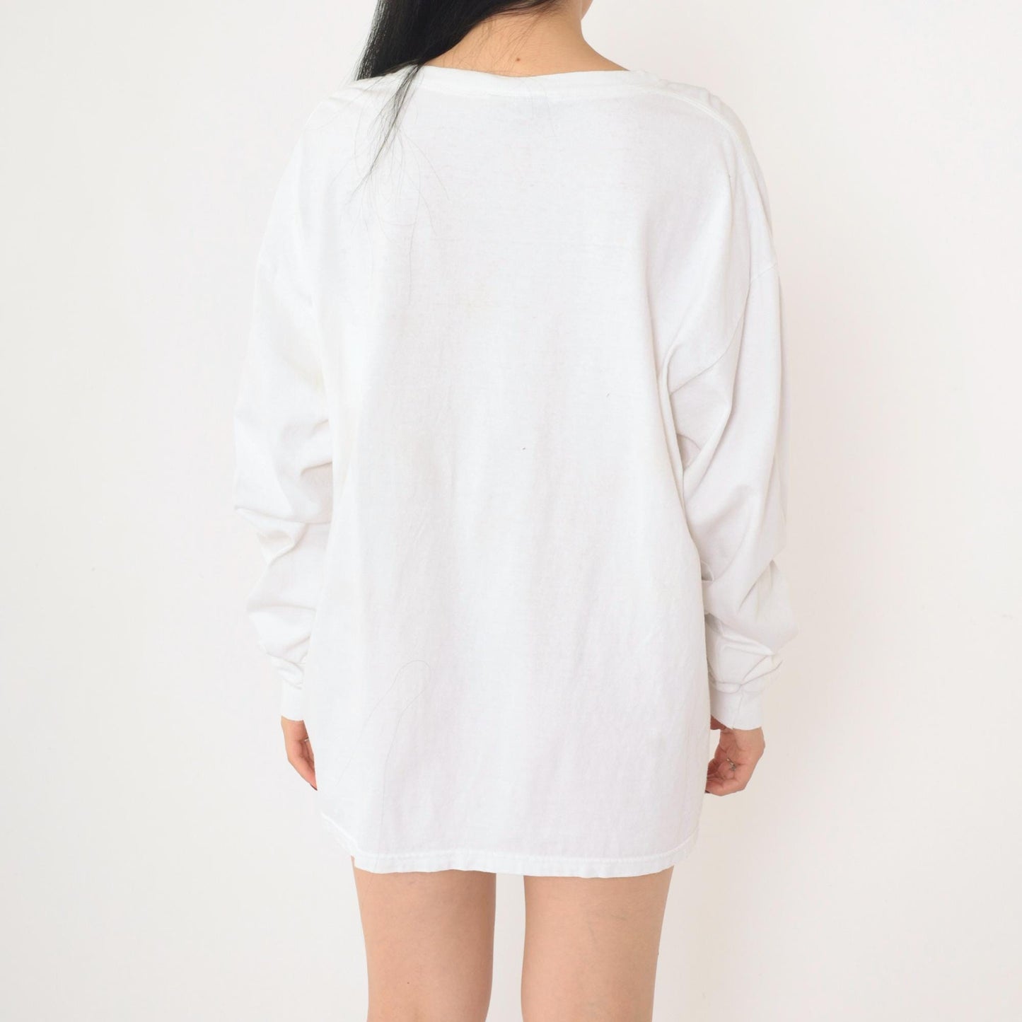 00s Steve & Barry's C.I.A. Cleavage Inspection Agency Long Sleeve Tee White Extra Large XL