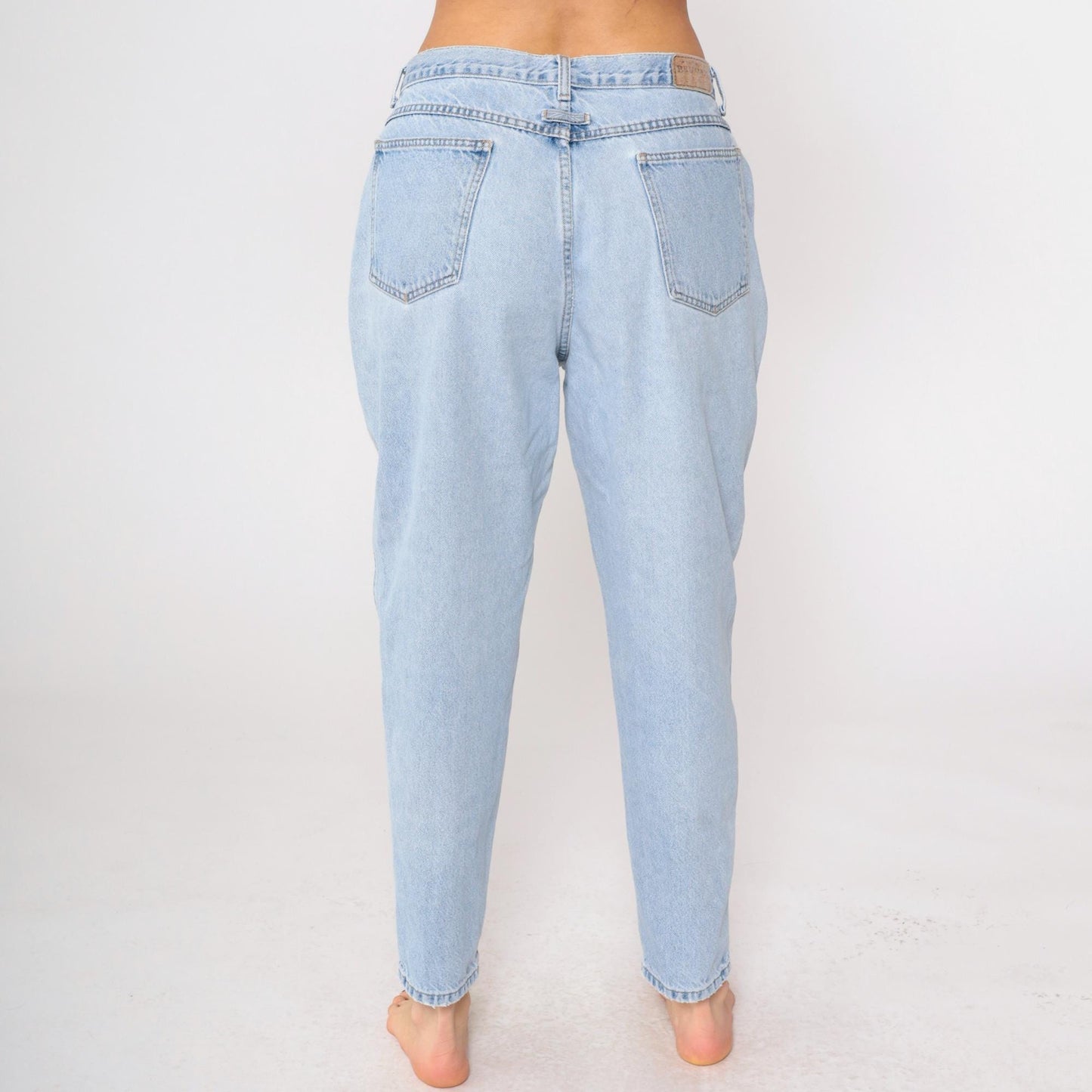 90s Brittania Pleated High-Rise Jeans Blue Denim Petite 16x28