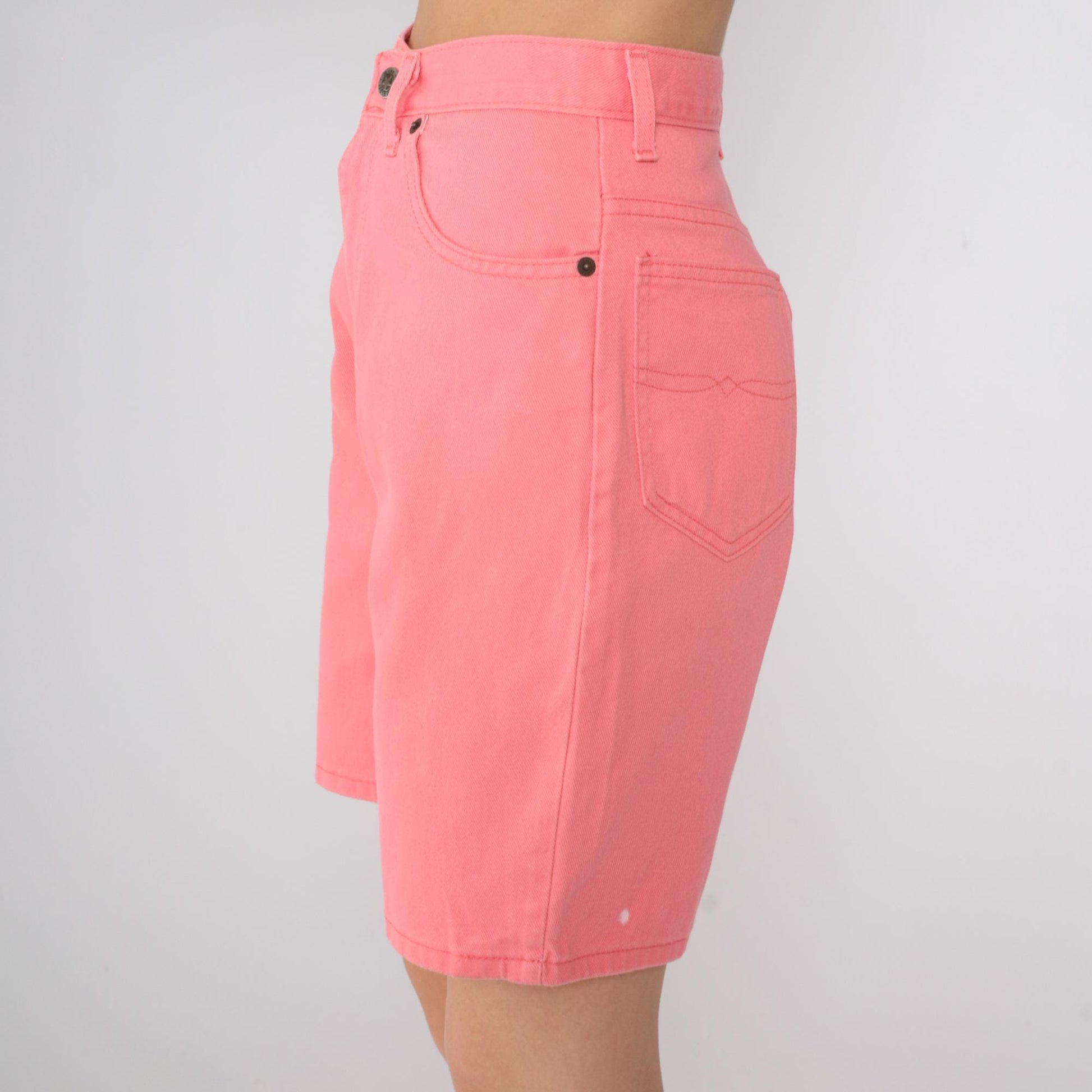90s Faded Glory Pink Denim Shorts High Waisted Size 4