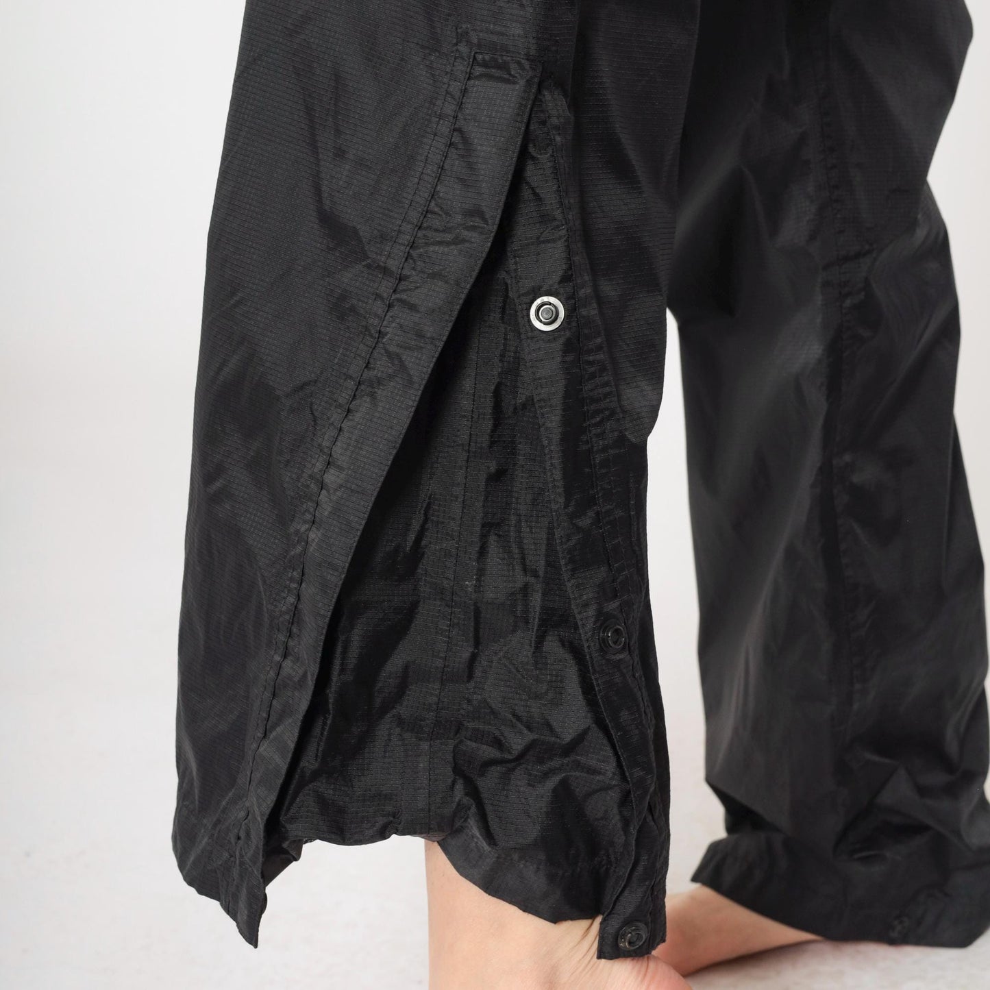 Y2K Stearns Dry Wear Black Nylon Track Pants Waterproof Joggers Medium