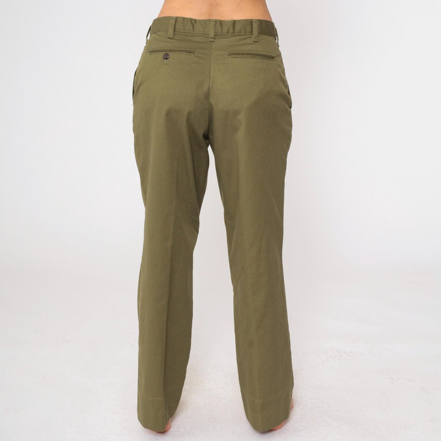 90s Boy Scouts of America Olive Green High-Waisted Trousers Medium 33
