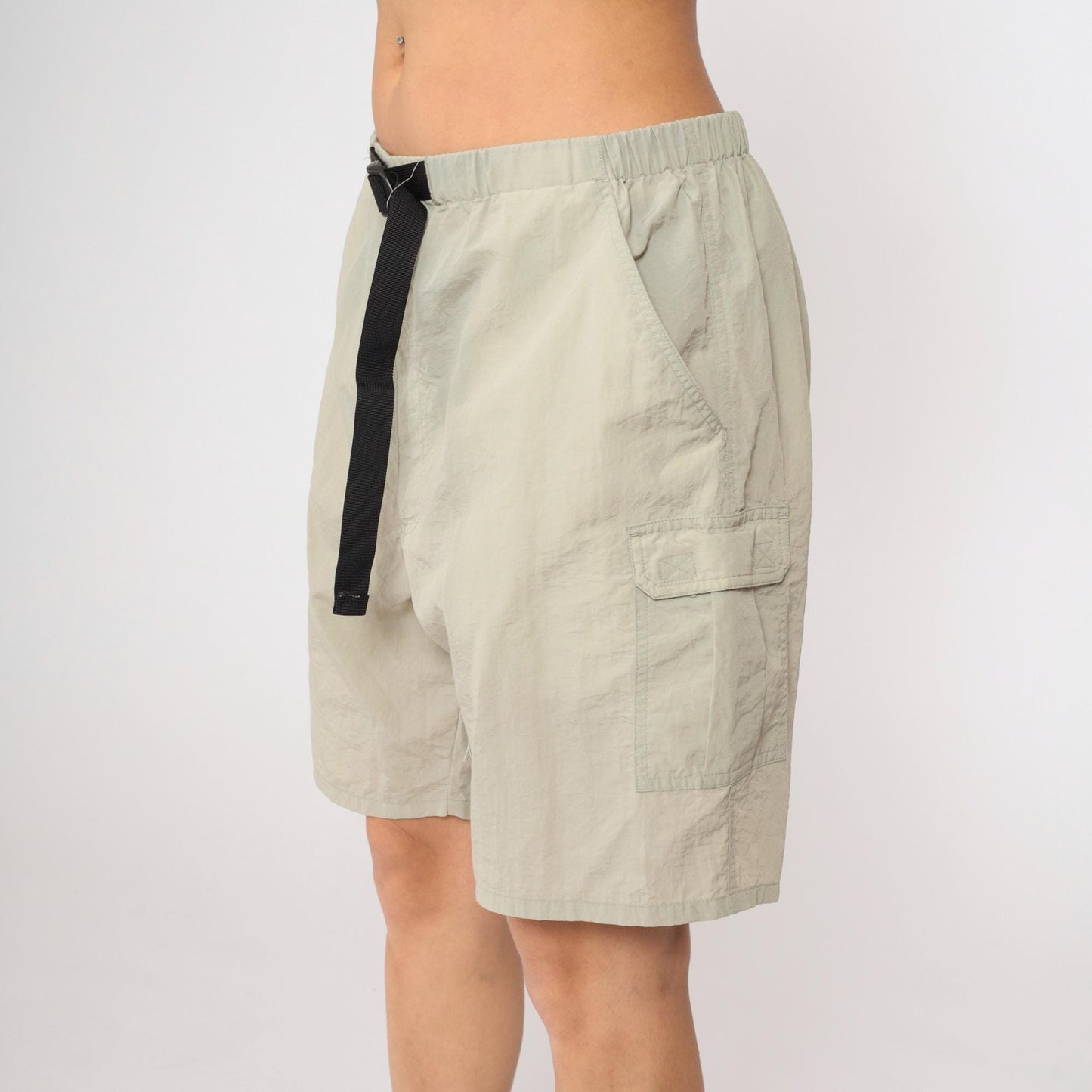 00s St. John's Bay Hiking Shorts Taupe Nylon Drawstring Large L