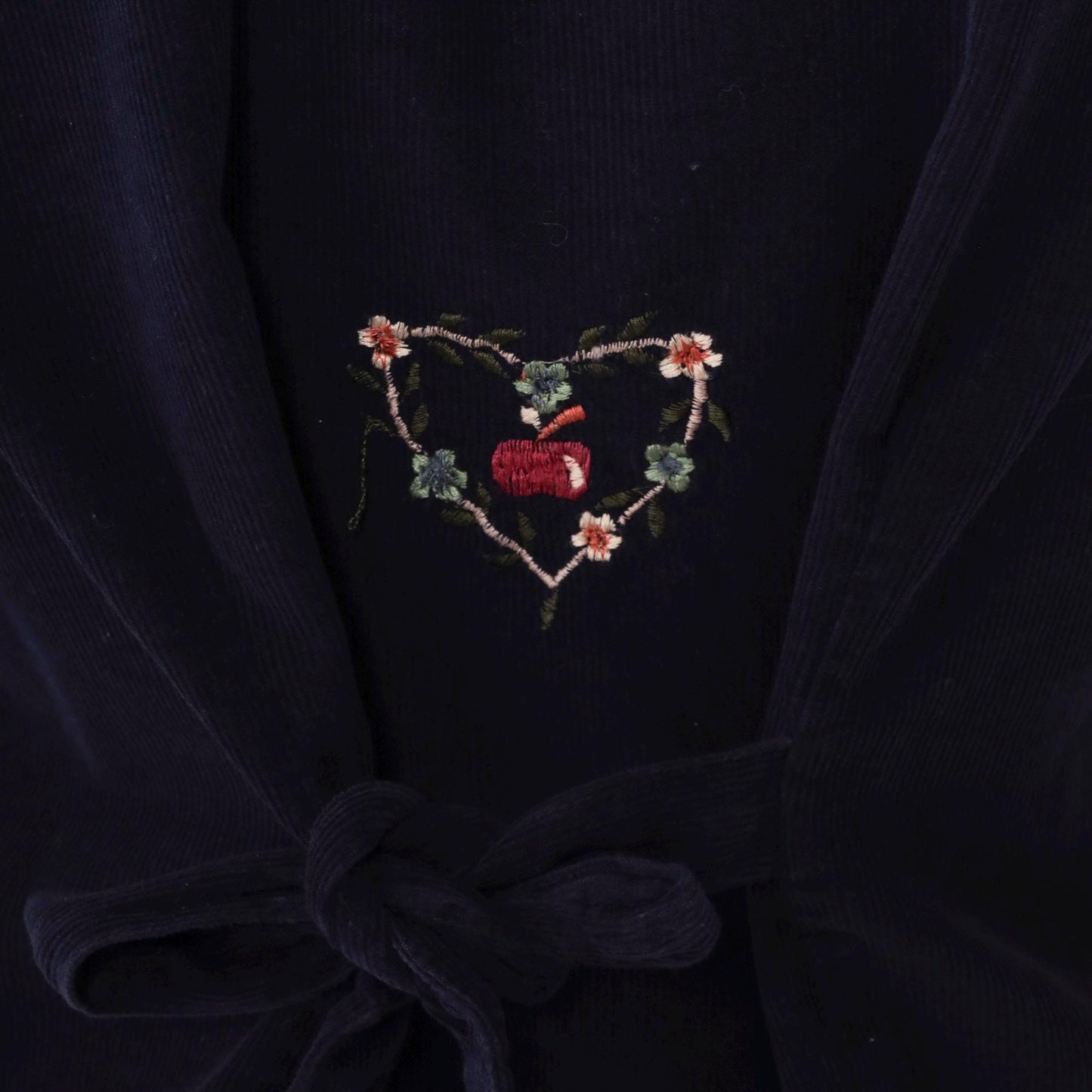 90s Navy Corduroy Patchwork Vest Button-Up Sleeveless Medium