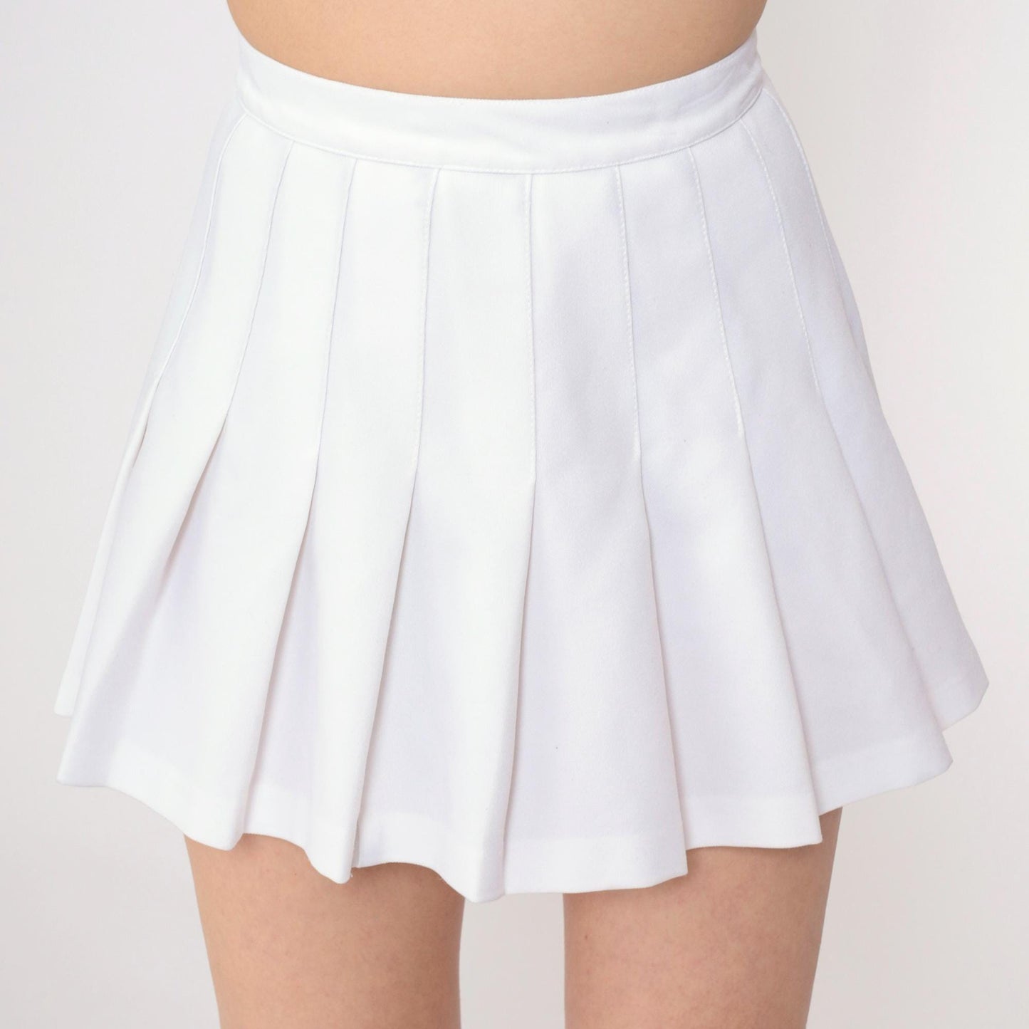 90s Skyr White Pleated Mini Skirt High Waist Tennis Preppy Extra Small