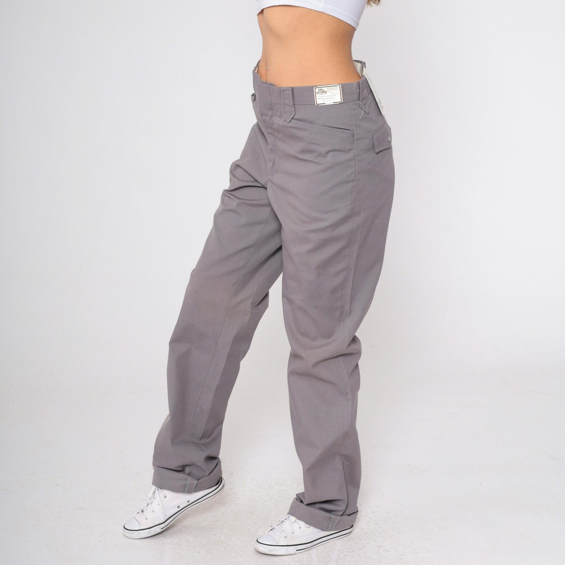 70s Mesquite By Niver Grey Ranger Pants High Rise Straight Leg Small