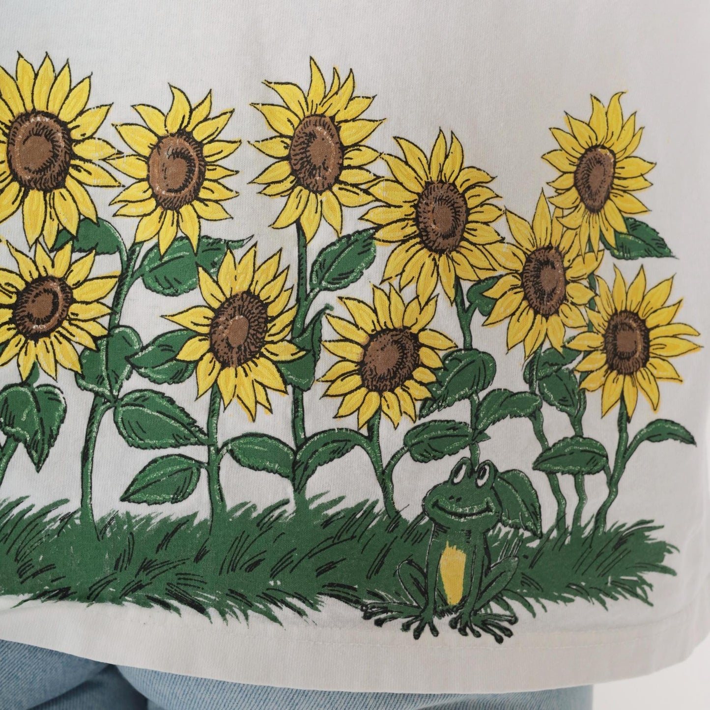 90s Carolina Colours Floral Teddy Bear T-Shirt Sunflower Butterfly Graphic Cotton Large