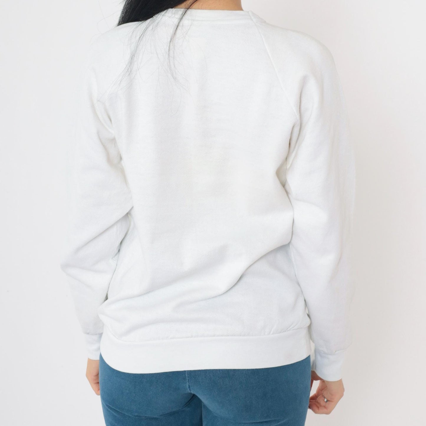 90s Badlands South Dakota Buffalo Sweatshirt White Crewneck Pullover Medium