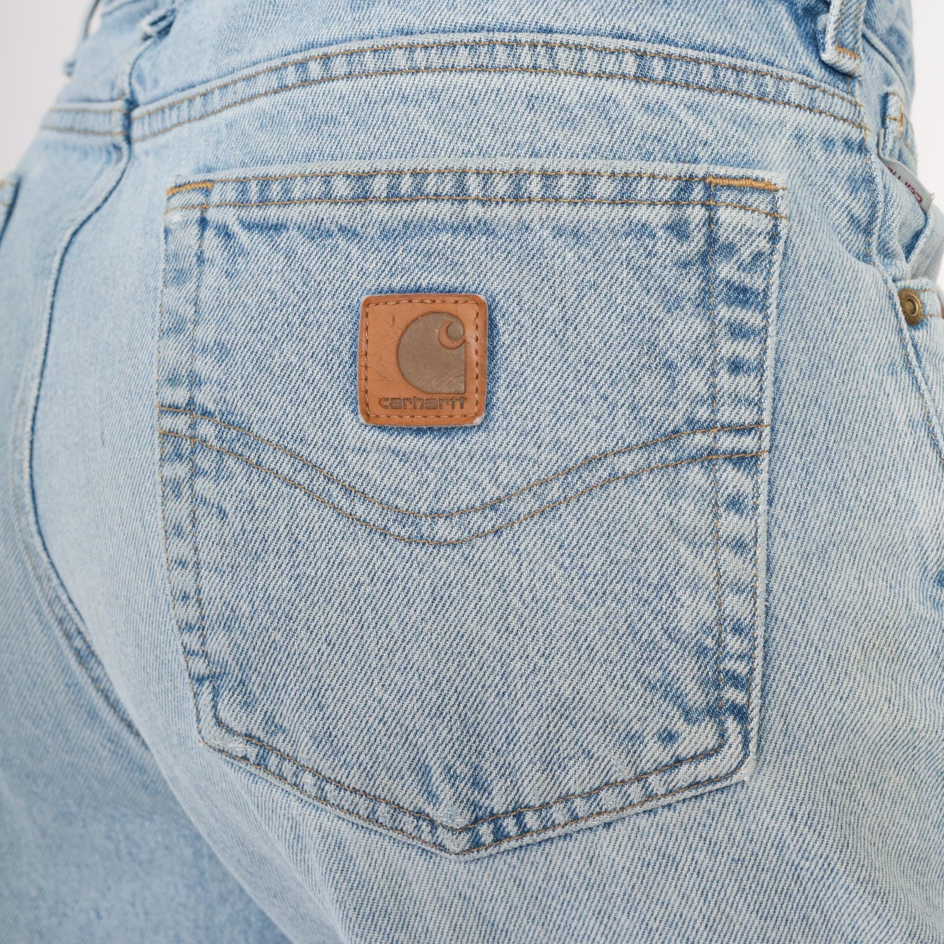 00s Carhartt High Waist Straight Leg Jeans Blue Denim 34x32