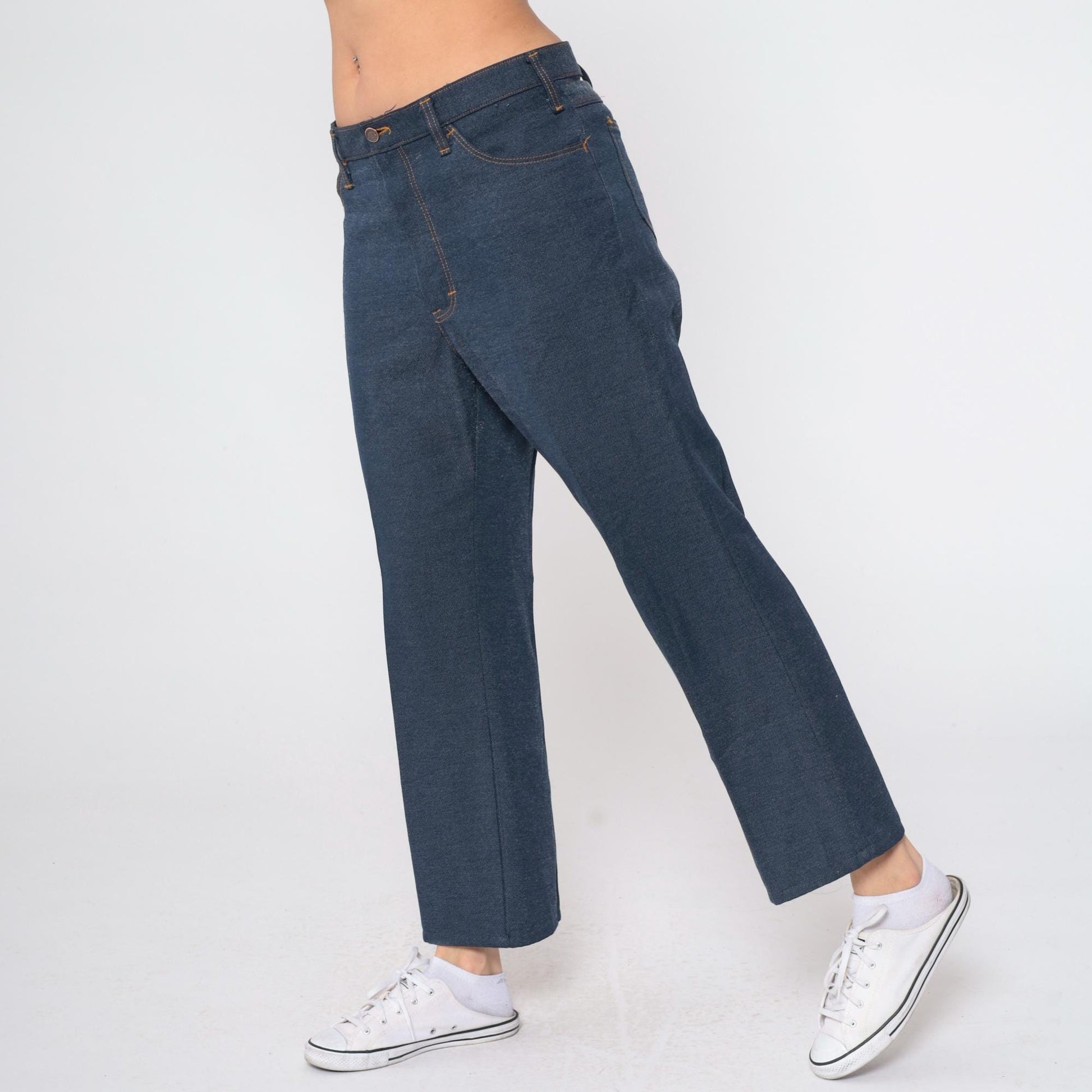 80s Dickies Branders Dark Wash High-Waisted Bootcut Jeans 36x32